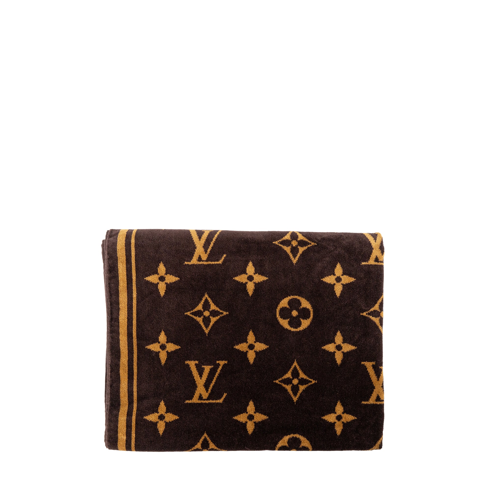 LOUIS VUITTON - Drap de bain monogrammé Louis Vuitton en coton