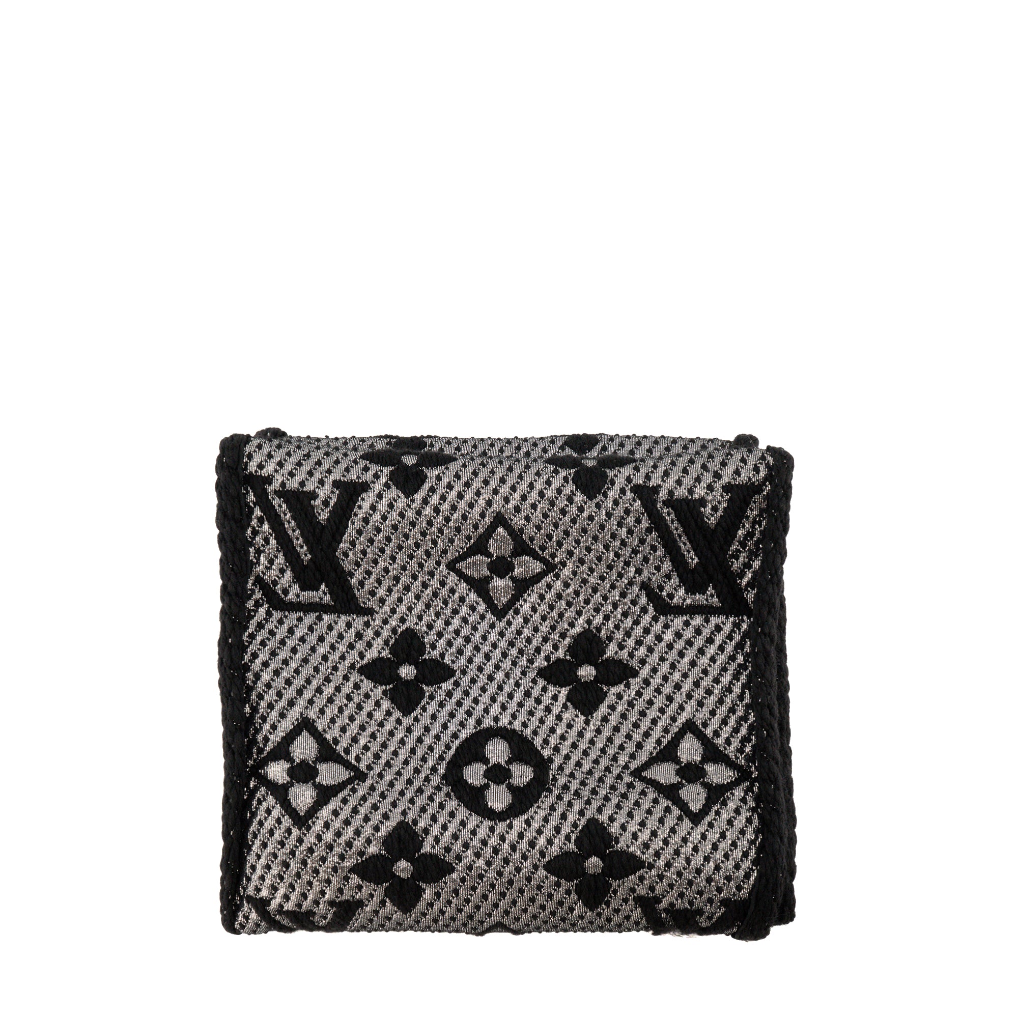 LOUIS VUITTON - Echarpe Louis Vuitton en laine noire et grise