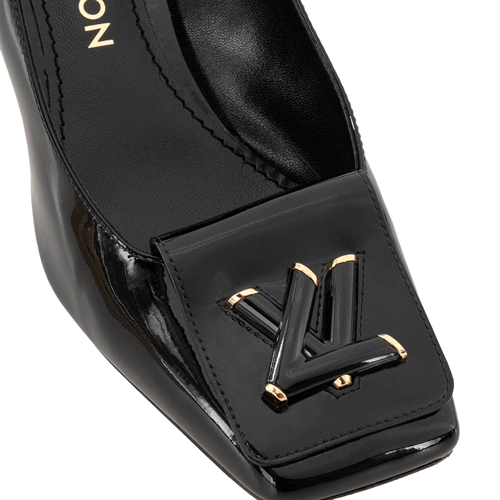 LOUIS VUITTON - Escarpins Shake Louis Vuitton en cuir verni noir (T37)