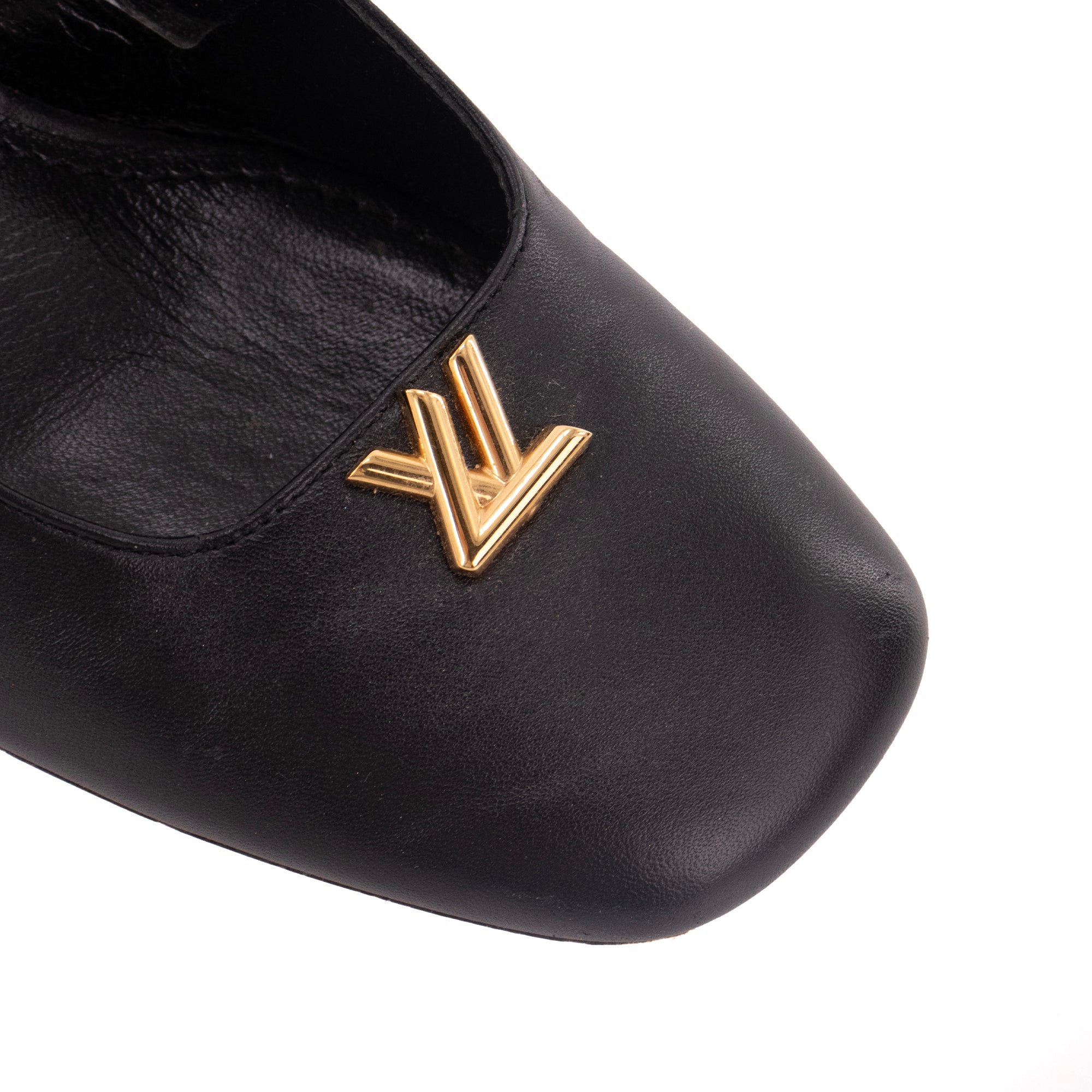 LOUIS VUITTON - Escarpins Swing Louis Vuitton en cuir noir (T37)