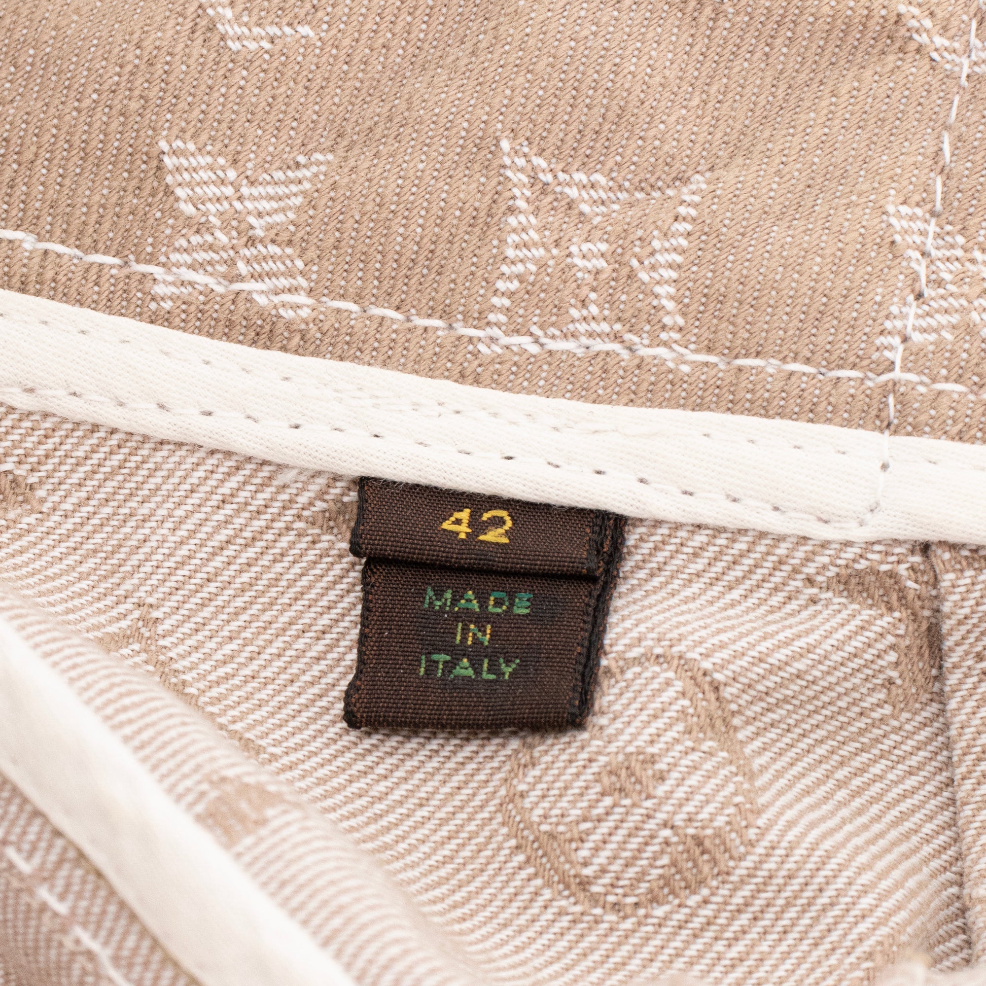 LOUIS VUITTON - Jupe Louis Vuitton en denim beige et blanc (T42)