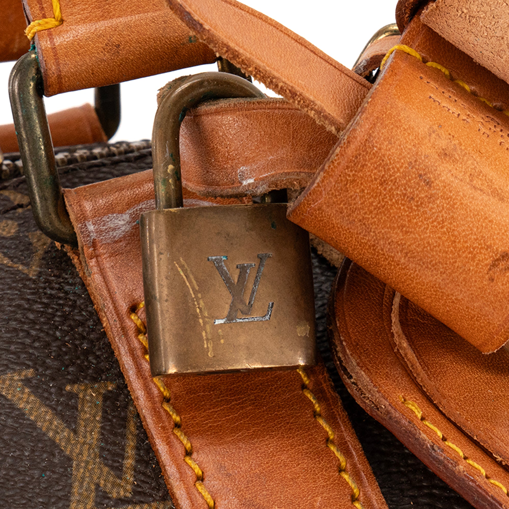 LOUIS VUITTON - Sac de voyage Keepall 45 Louis Vuitton en toile monogrammée vintage