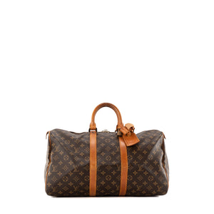 LOUIS VUITTON - Sac de voyage Keepall 45 Louis Vuitton en toile monogrammée vintage