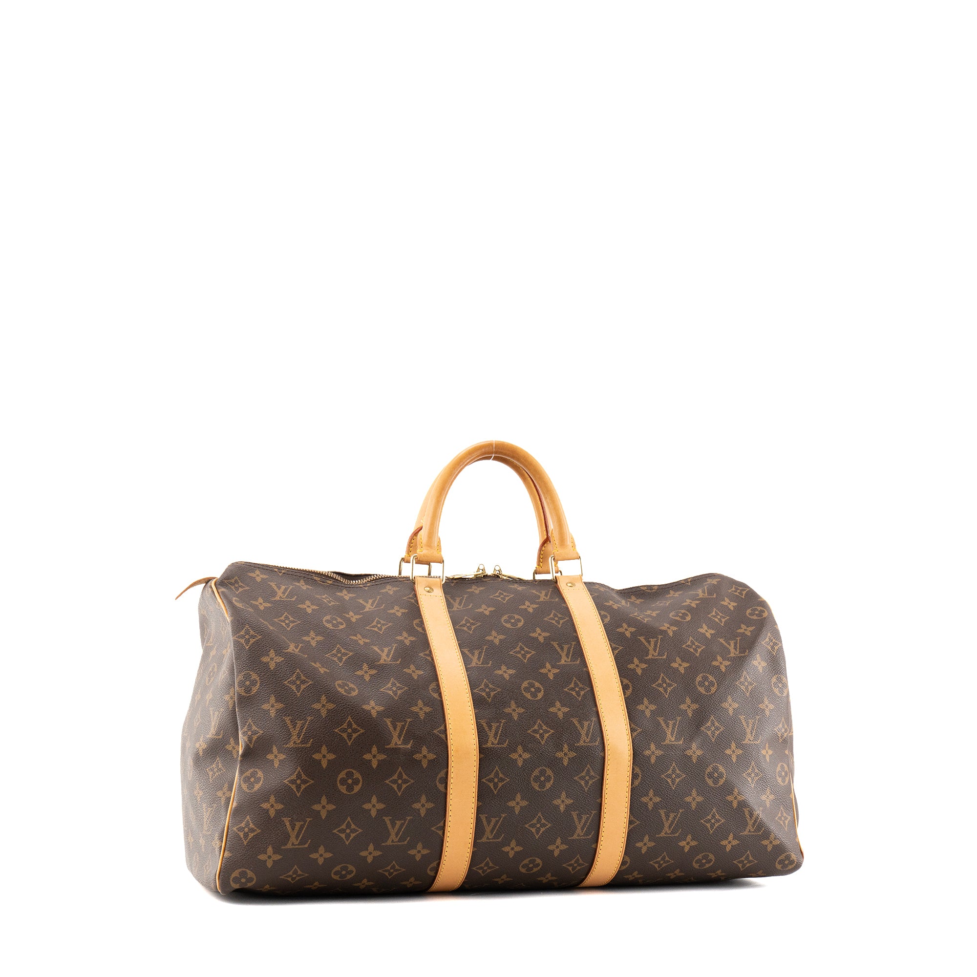 LOUIS VUITTON - Sac de voyage Keepall 50 Louis Vuitton en toile monogrammée vintage