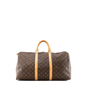 LOUIS VUITTON - Sac de voyage Keepall 50 Louis Vuitton en toile monogrammée vintage