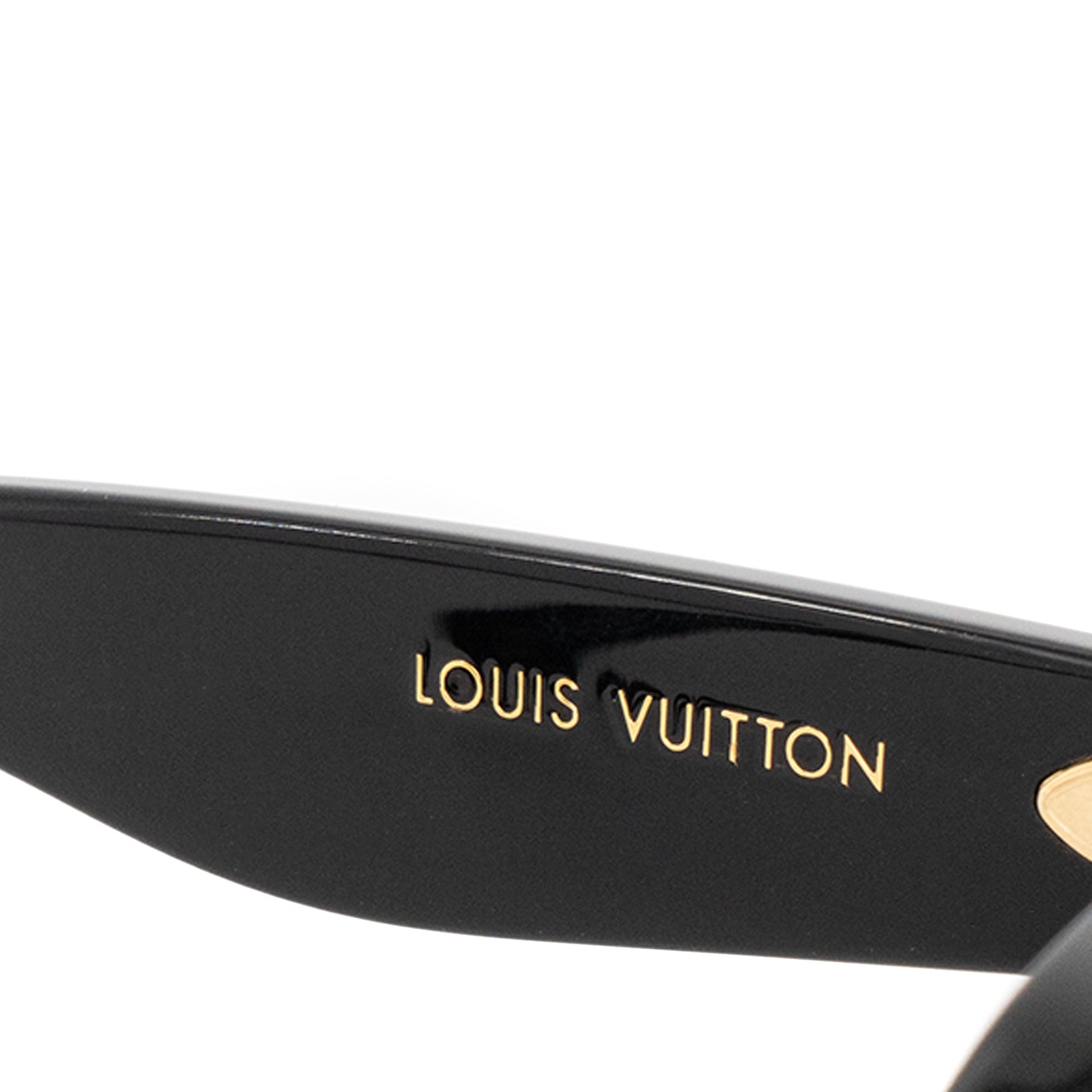LOUIS VUITTON - Lunettes de soleil Louis Vuitton en acétate noir