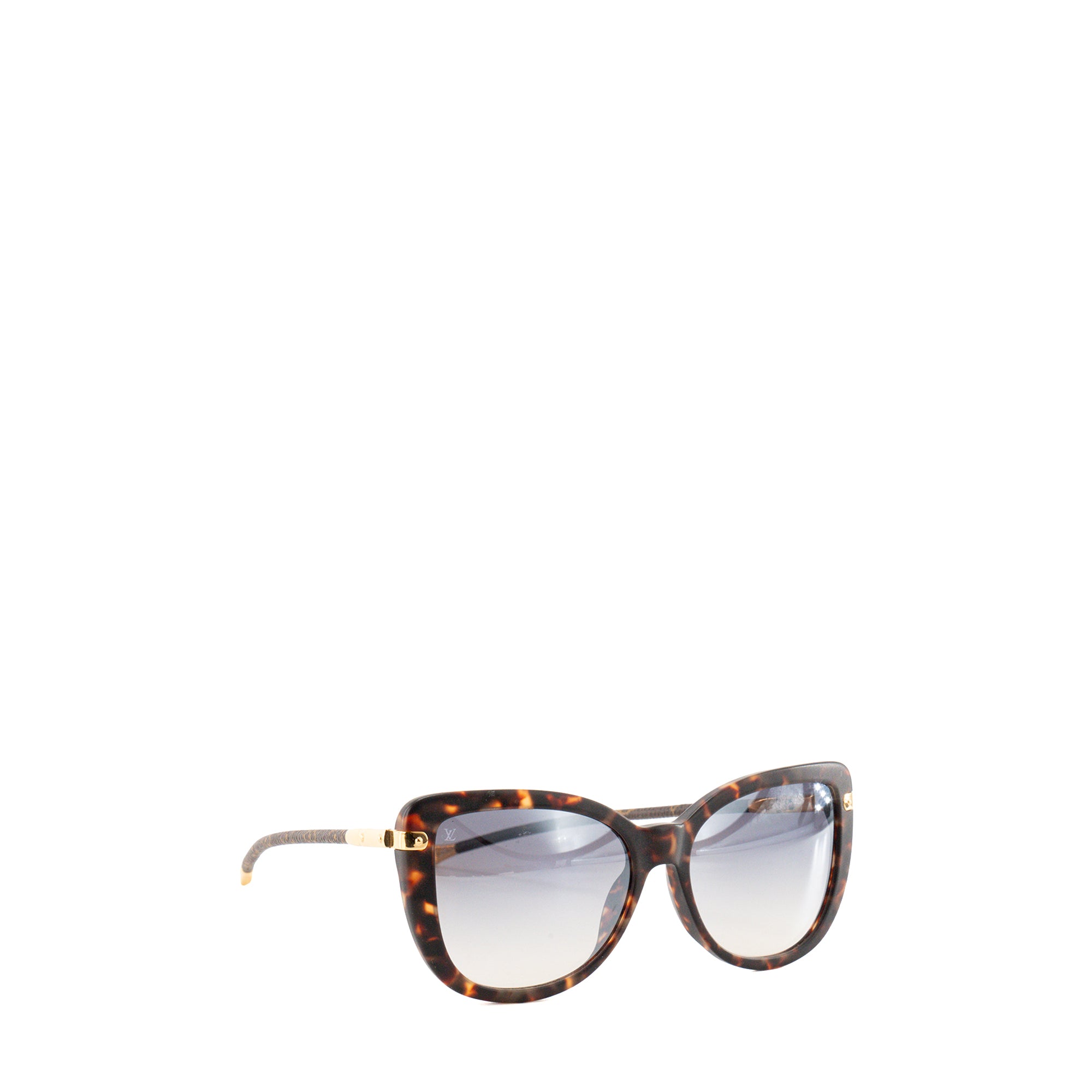 LOUIS VUITTON - Lunettes de soleil Charlotte Louis Vuitton en plastique et toile enduite marron