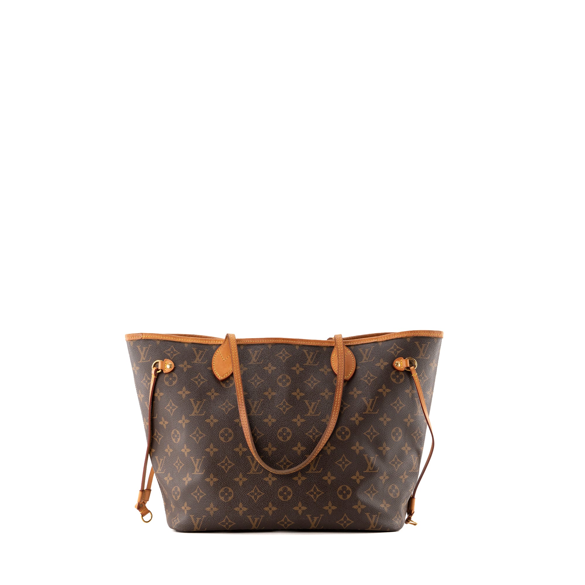 LOUIS VUITTON - Sac Cabas Neverfull MM Louis Vuitton en toile enduite monogrammée marron