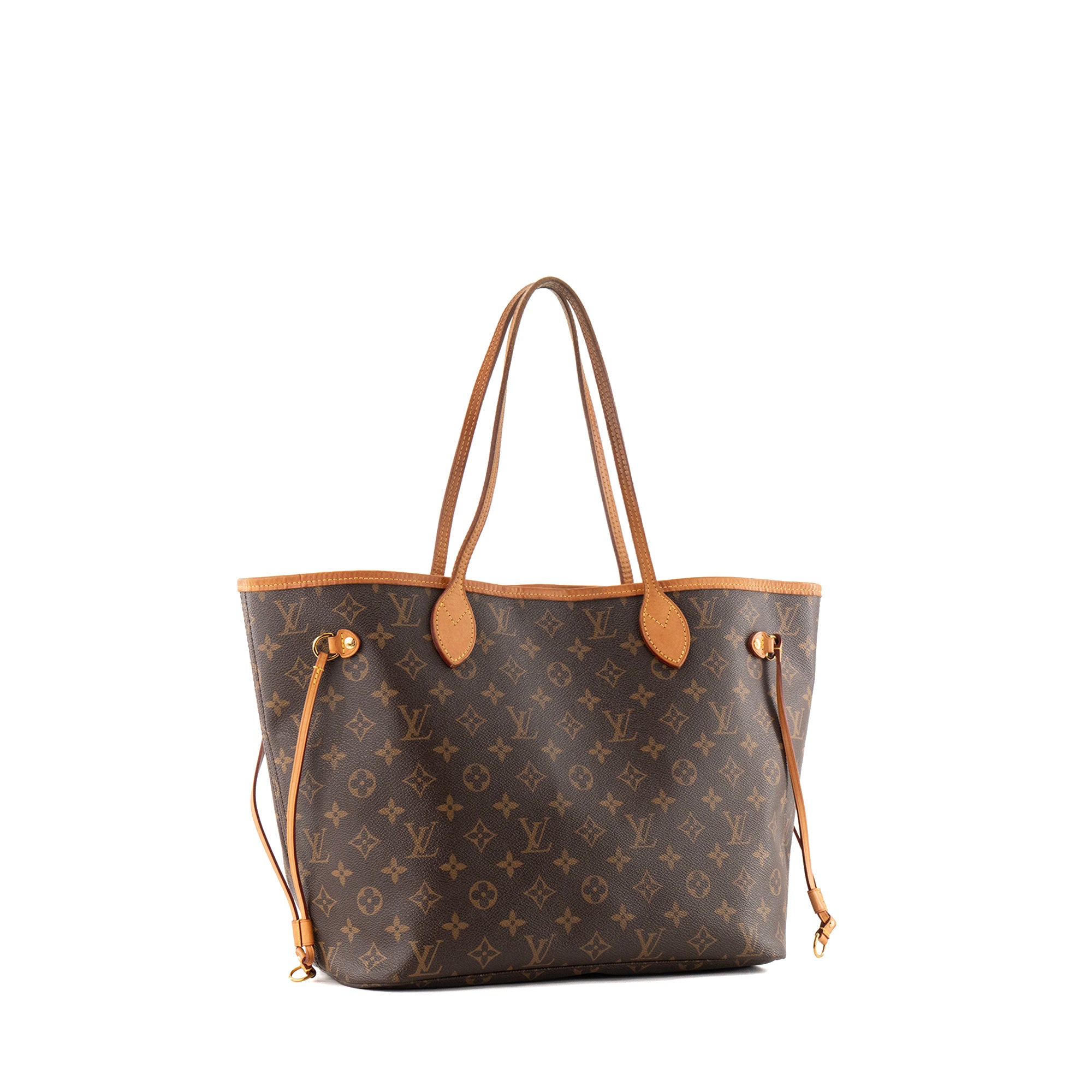 LOUIS VUITTON - Sac Cabas Neverfull MM Louis Vuitton en toile enduite monogrammée marron