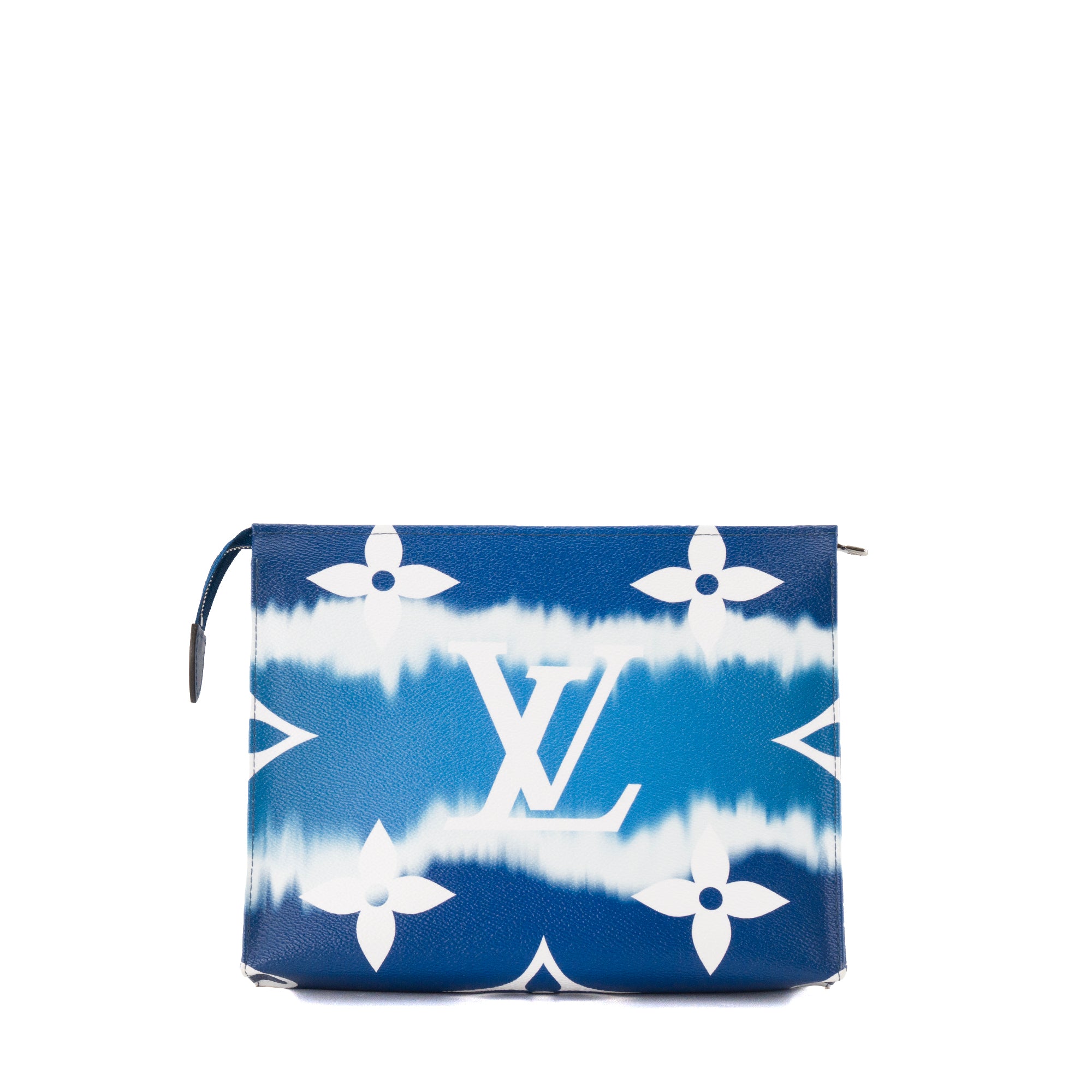 LOUIS VUITTON - Pochette 26 Escale Louis Vuitton en toile enduite bleu édition limitée