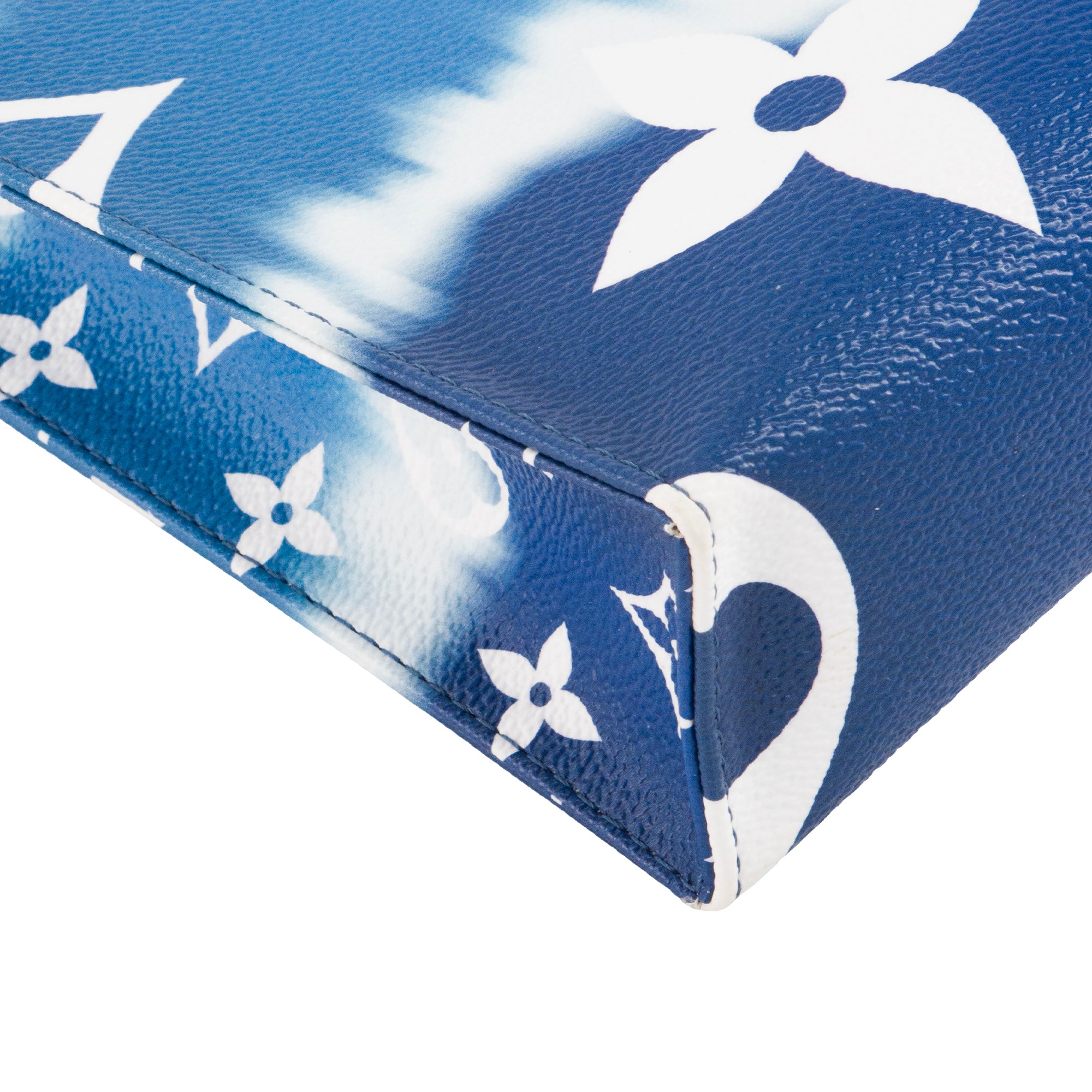 LOUIS VUITTON - Pochette 26 Escale Louis Vuitton en toile enduite bleu édition limitée