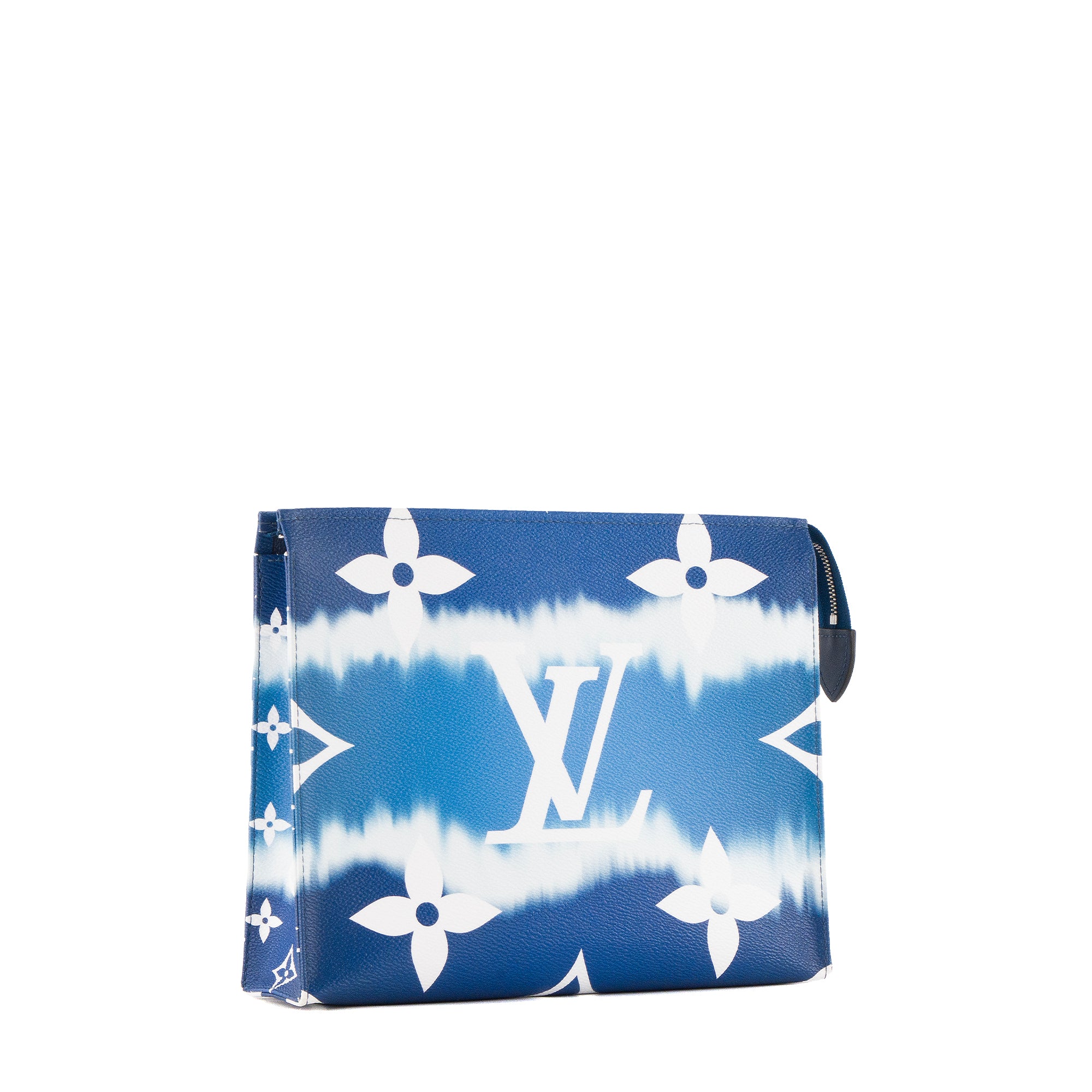 LOUIS VUITTON - Pochette 26 Escale Louis Vuitton en toile enduite bleu édition limitée