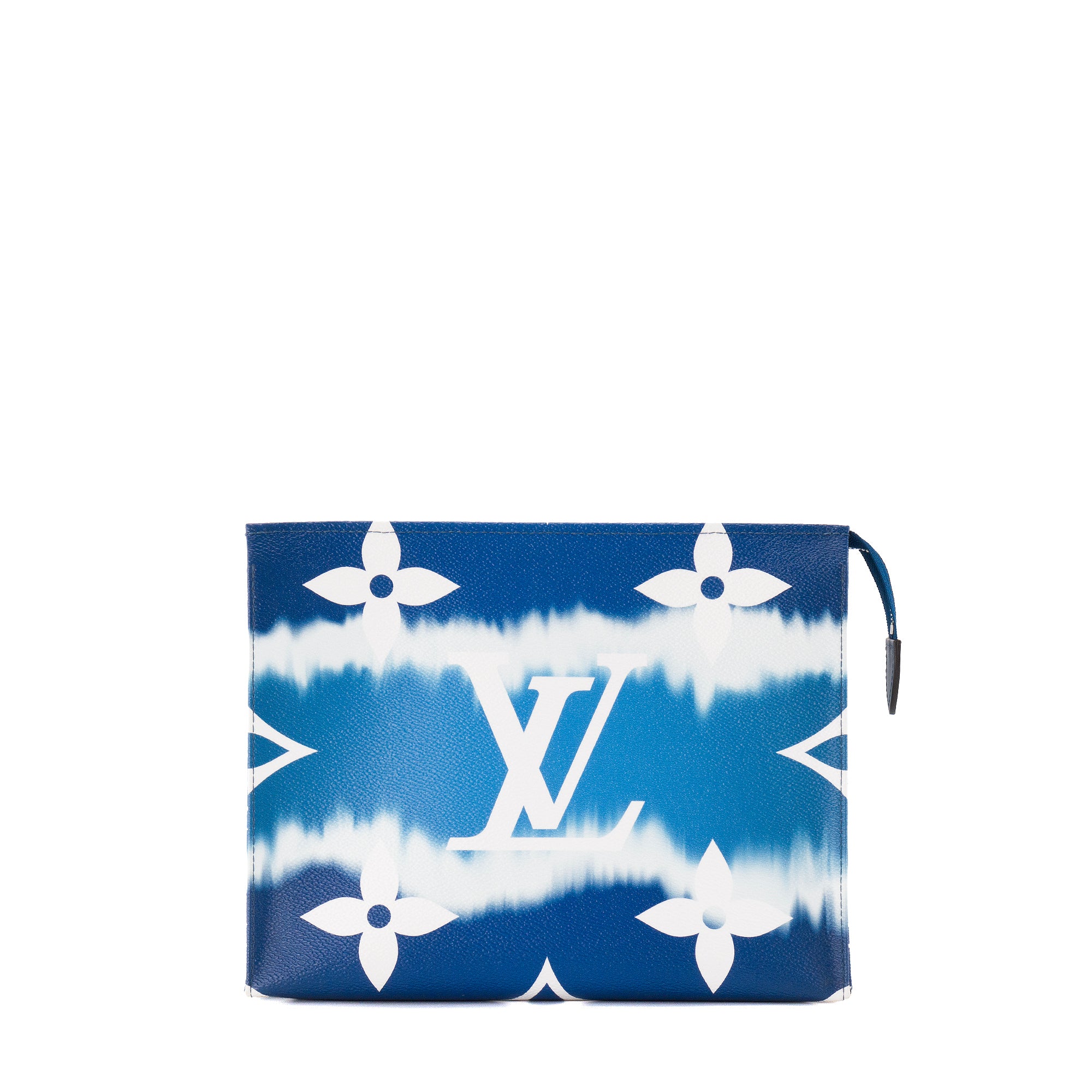 LOUIS VUITTON - Pochette 26 Escale Louis Vuitton en toile enduite bleu édition limitée