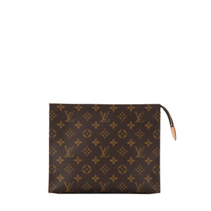 LOUIS VUITTON - Pochette 26 Louis Vuitton en toile enduite monogrammée