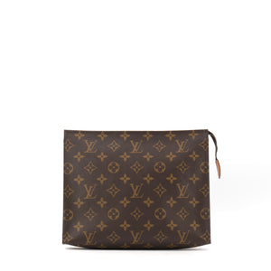 LOUIS VUITTON - Pochette 26 Louis Vuitton en toile enduite monogrammée