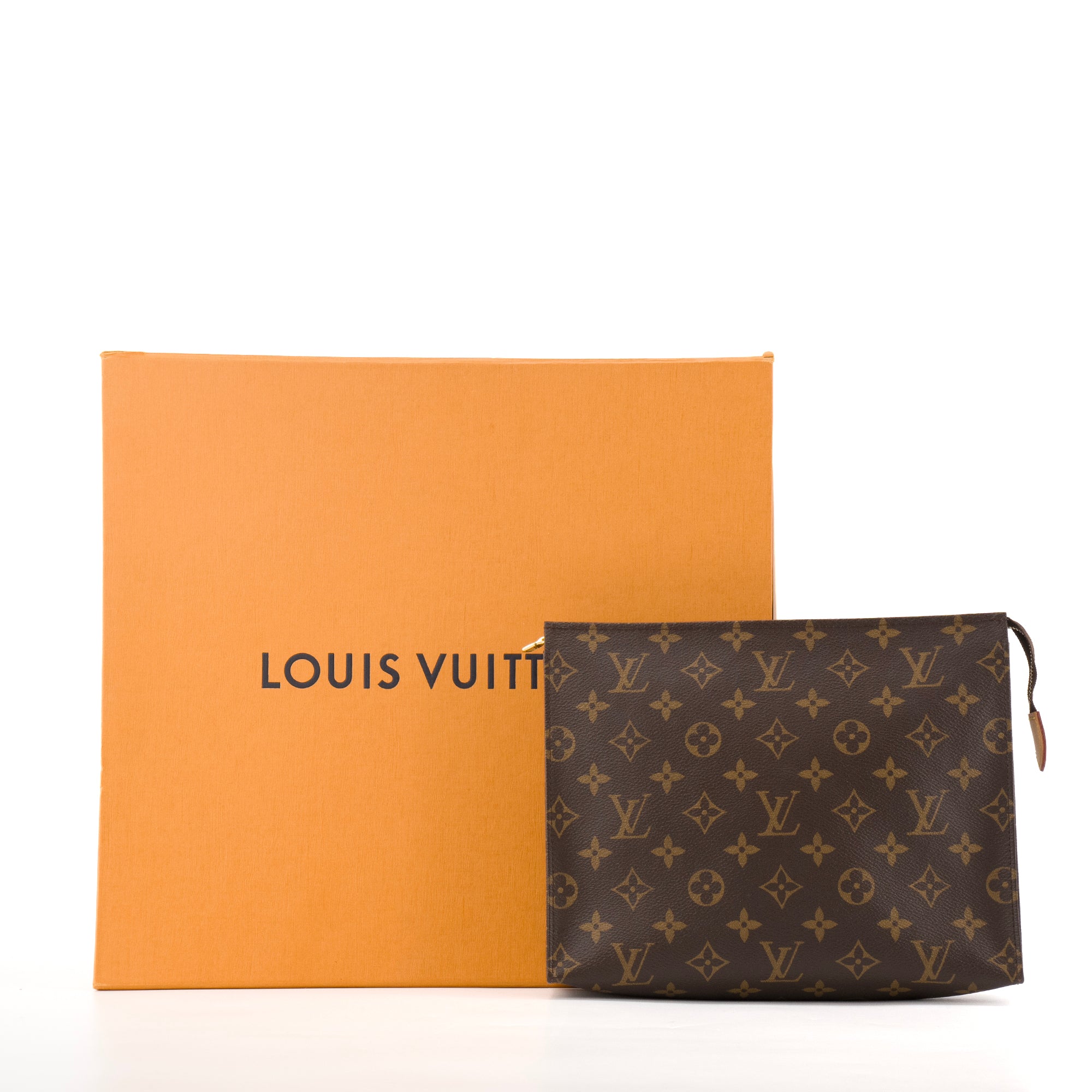 LOUIS VUITTON - Pochette 26 Louis Vuitton en toile enduite monogrammée