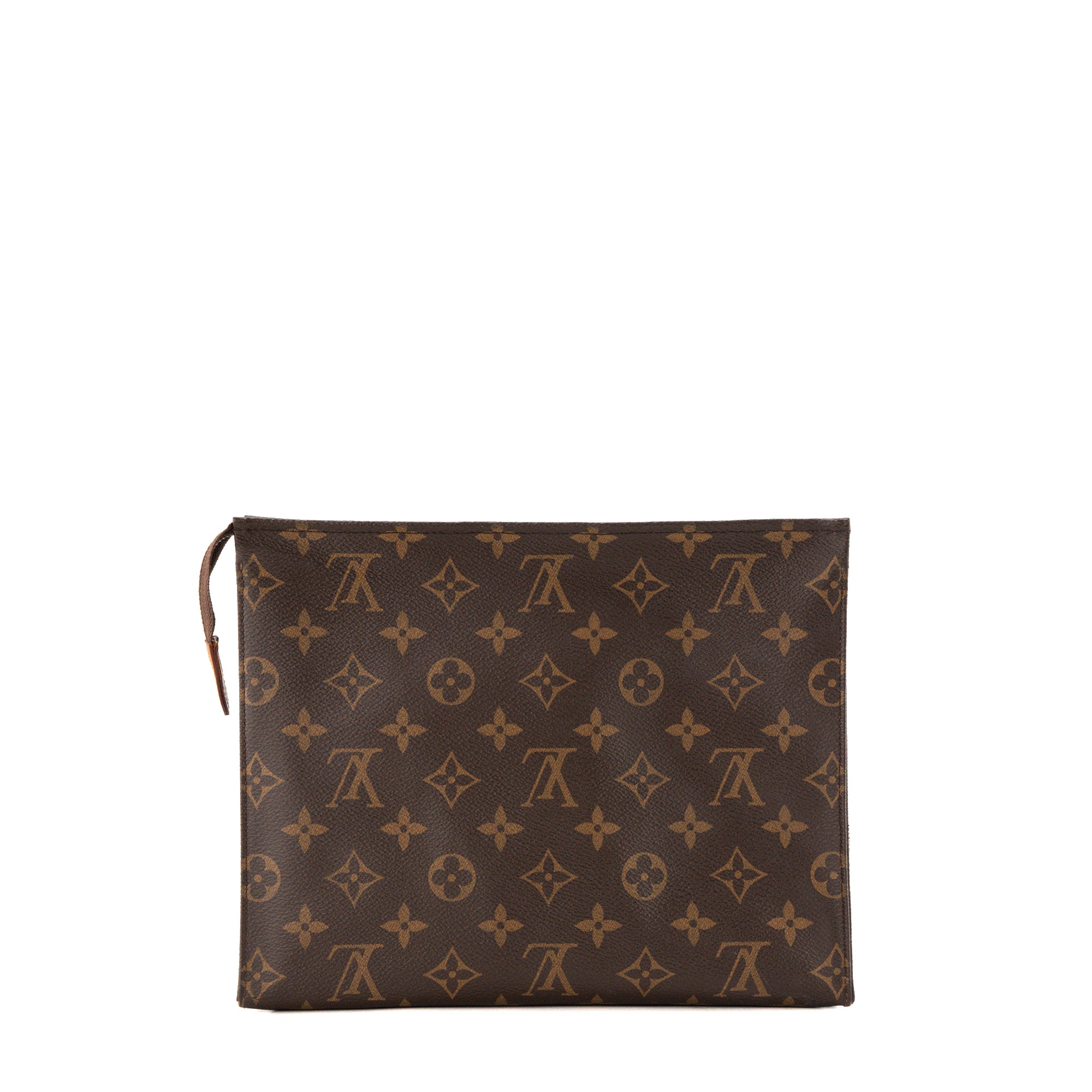 LOUIS VUITTON - Pochette 26 Louis Vuitton en toile enduite monogrammée marron