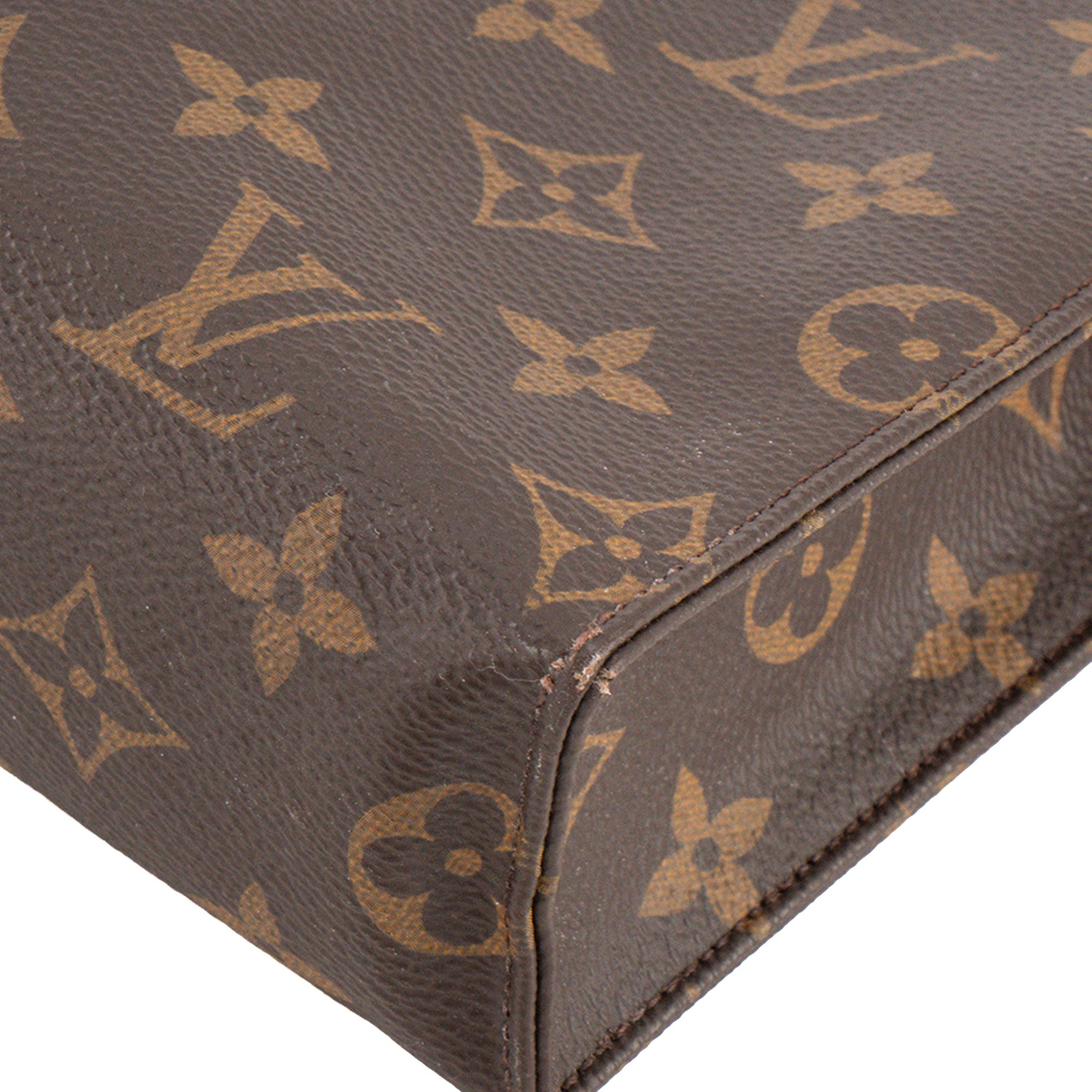 LOUIS VUITTON - Pochette 26 Louis Vuitton en toile enduite monogrammée marron