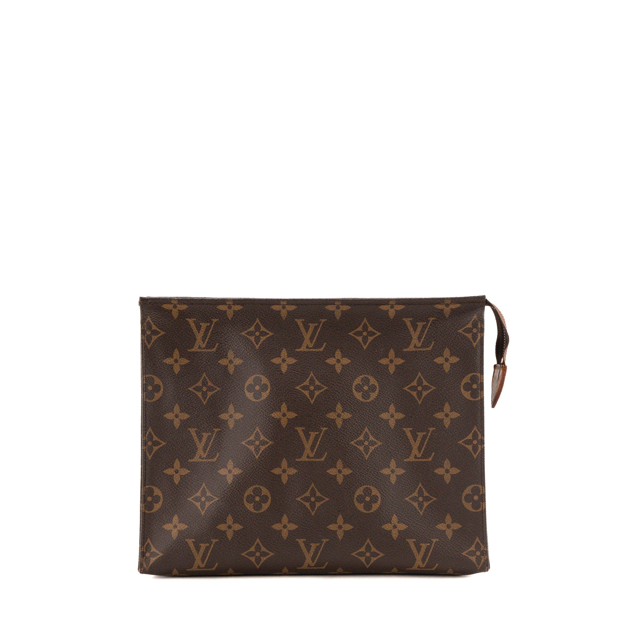 LOUIS VUITTON - Pochette 26 Louis Vuitton en toile enduite monogrammée marron