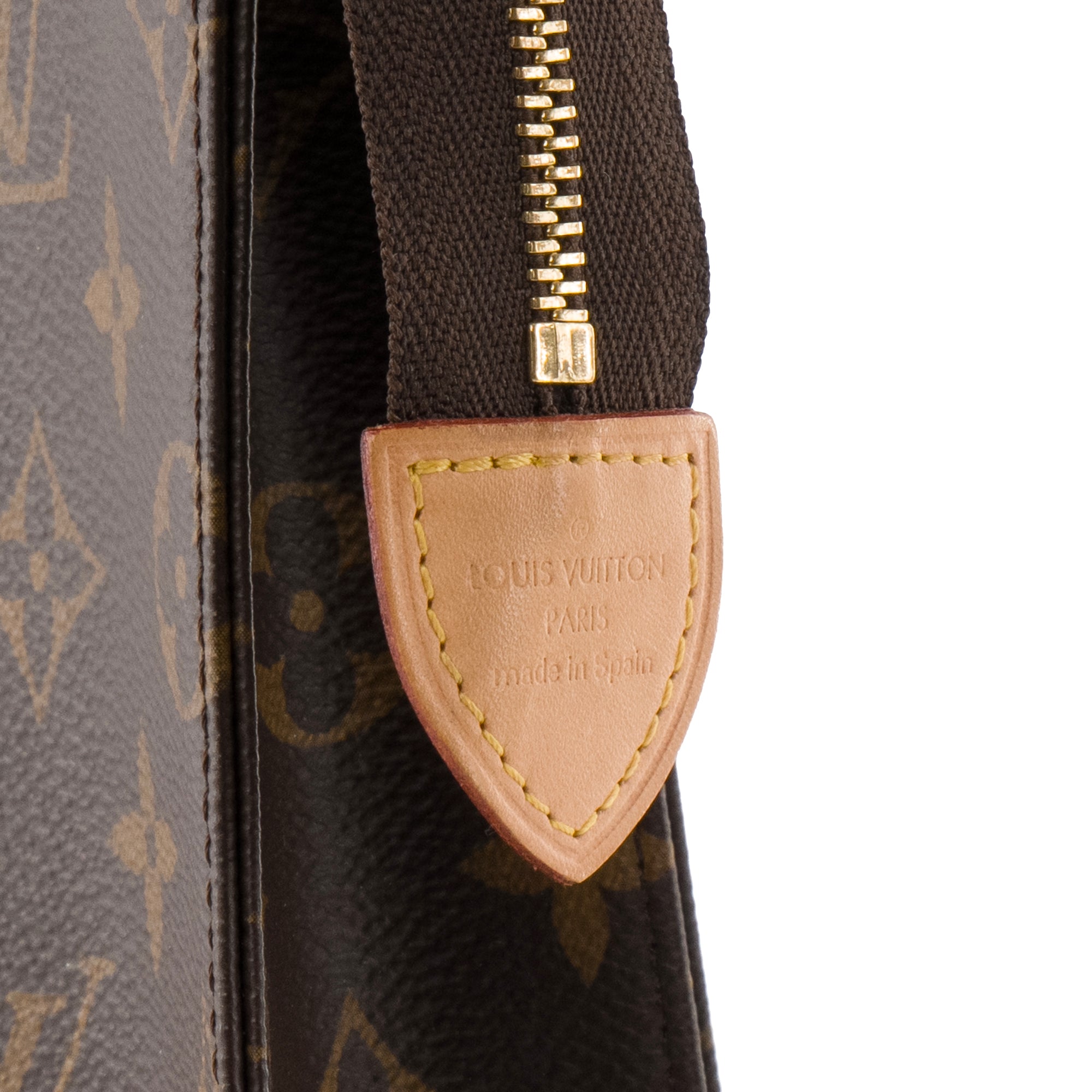 LOUIS VUITTON - Pochette 26 Louis Vuitton en toile enduite monogrammée marron