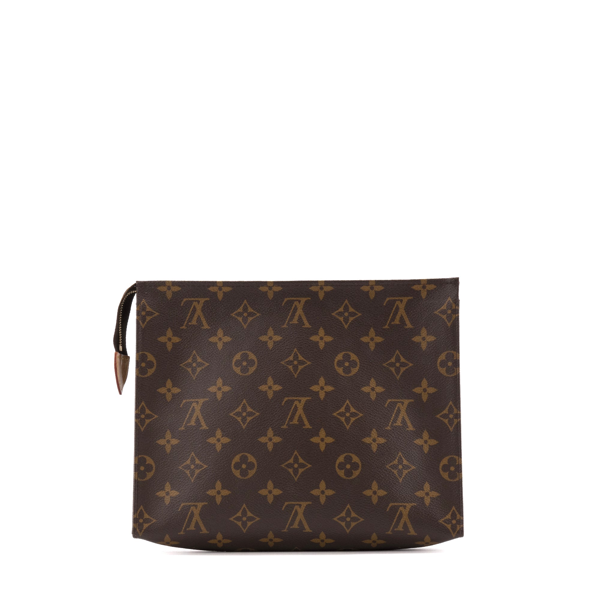 LOUIS VUITTON - Pochette 26 Louis Vuitton en toile enduite monogrammée marron