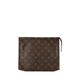 LOUIS VUITTON - Pochette 26 Louis Vuitton en toile enduite monogrammée