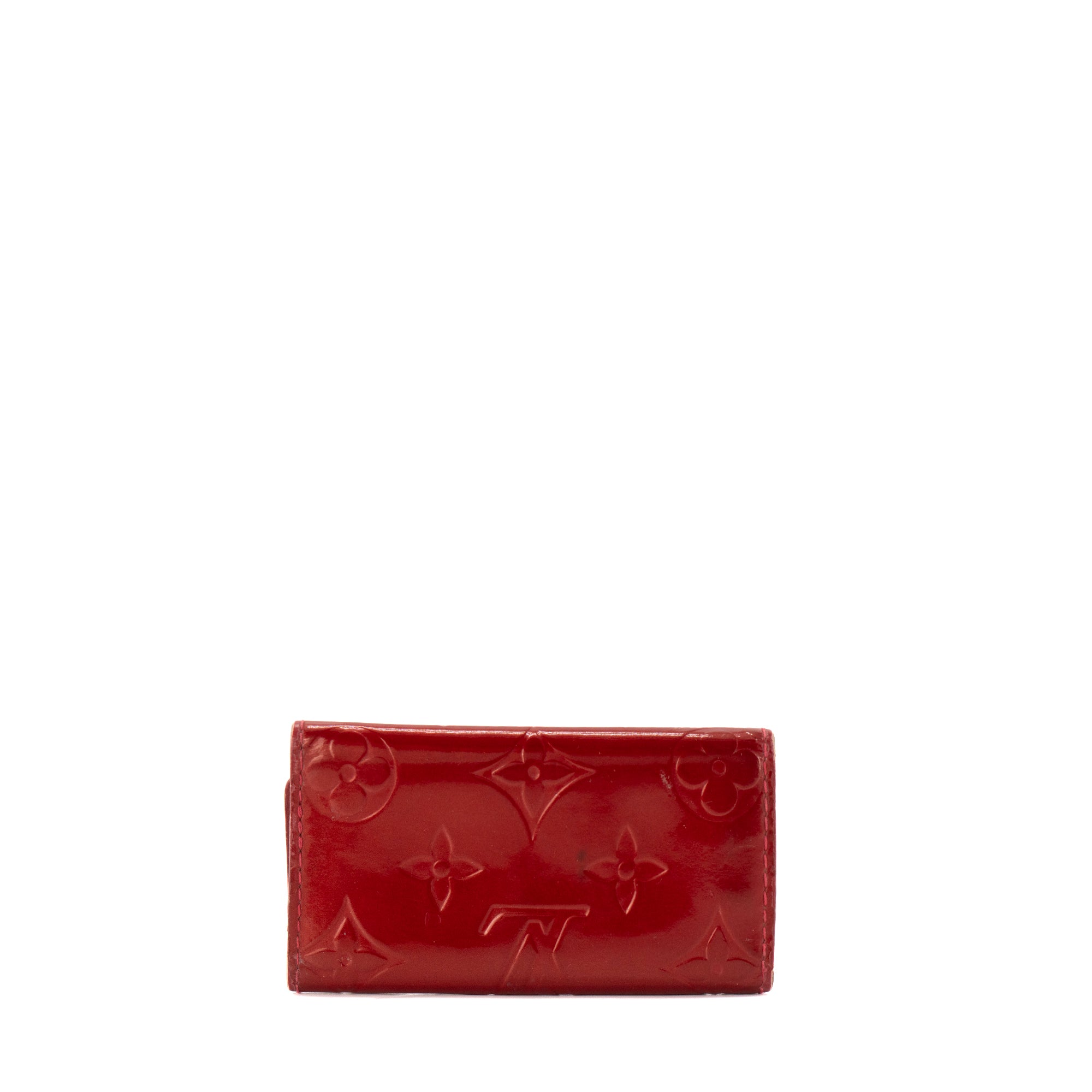 LOUIS VUITTON - Pochette 4 Clés Louis Vuitton en cuir verni rouge vintage