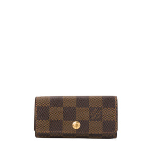 LOUIS VUITTON - Pochette 4 Clés Louis Vuitton en toile enduite damier ébène vintage