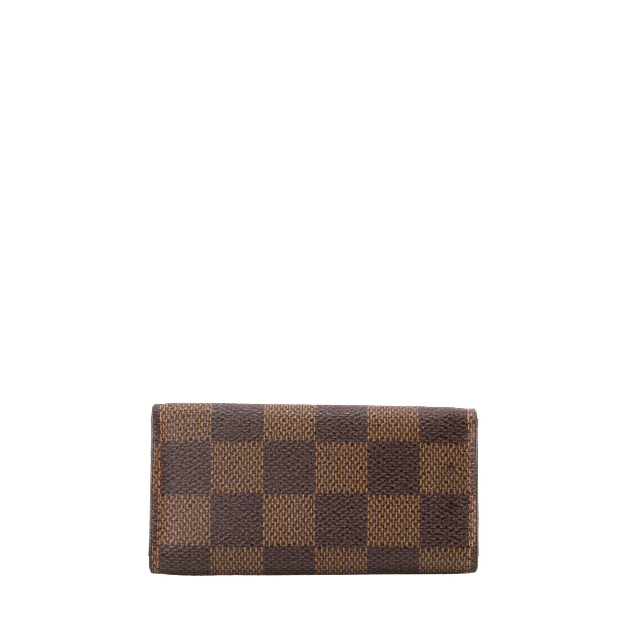 LOUIS VUITTON - Pochette 4 Clés Louis Vuitton en toile enduite damier ébène vintage