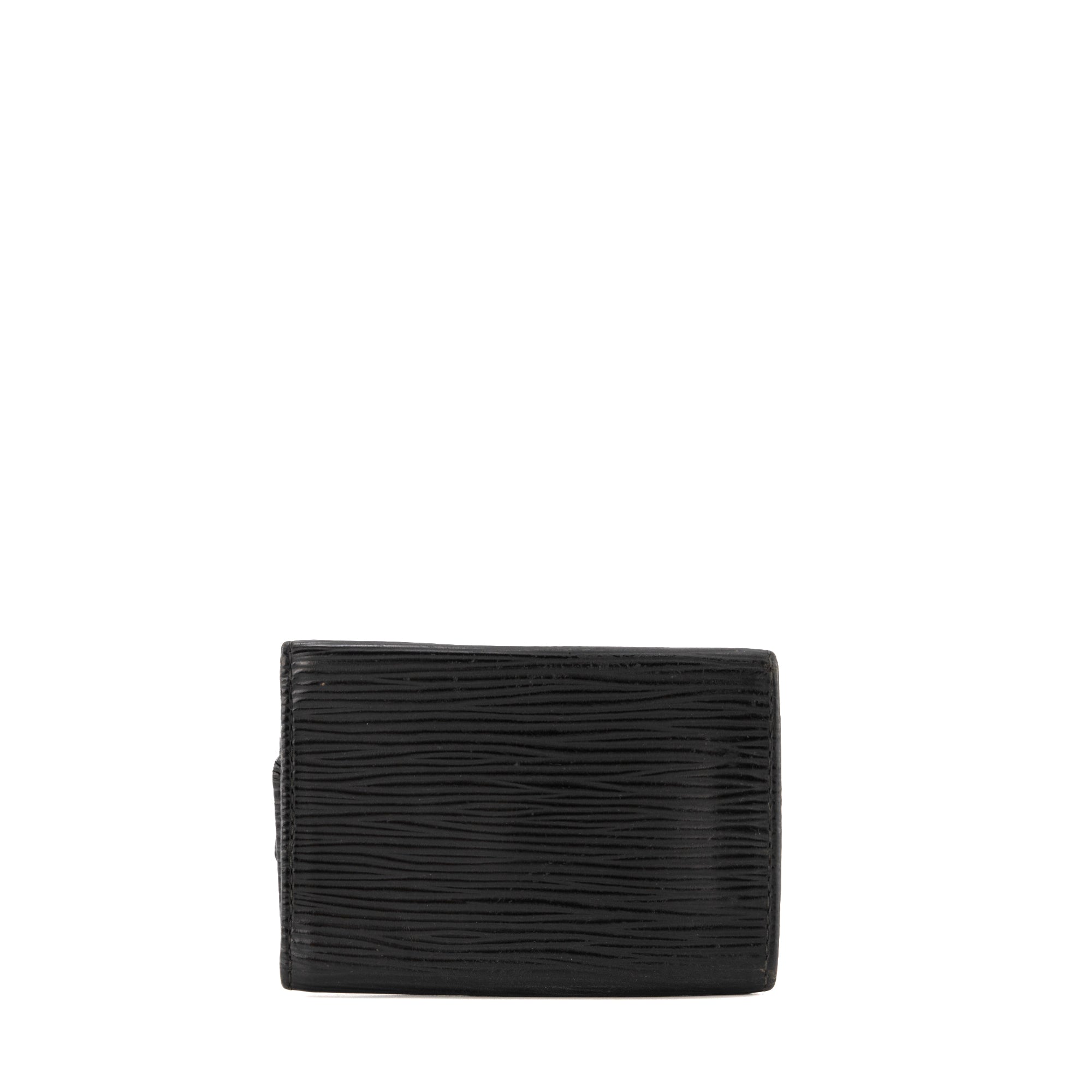 LOUIS VUITTON - Pochette 6 Clés Louis Vuitton en cuir épi noir vintage