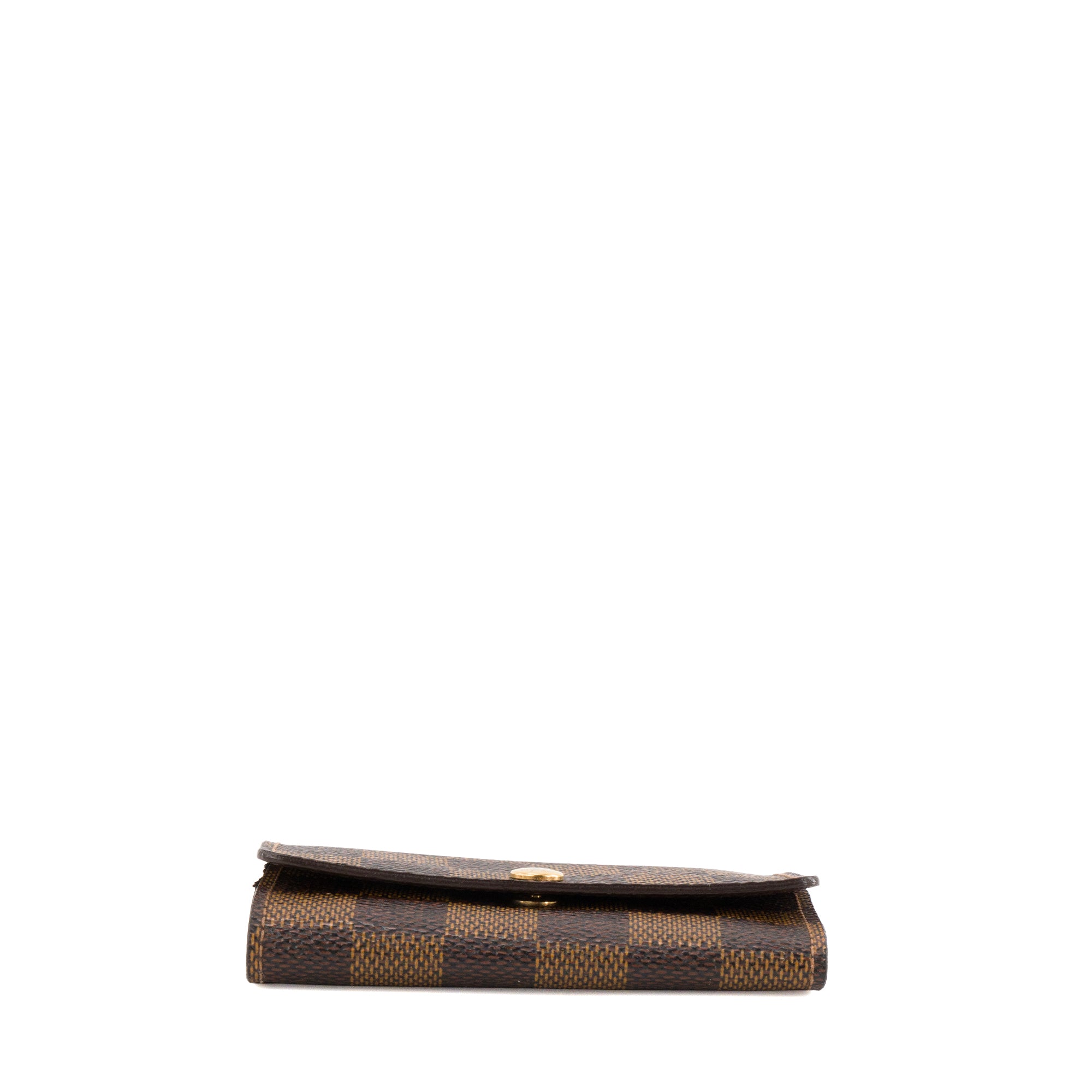 LOUIS VUITTON - Pochette 6 Clés Louis Vuitton en toile enduite damier ébène vintage