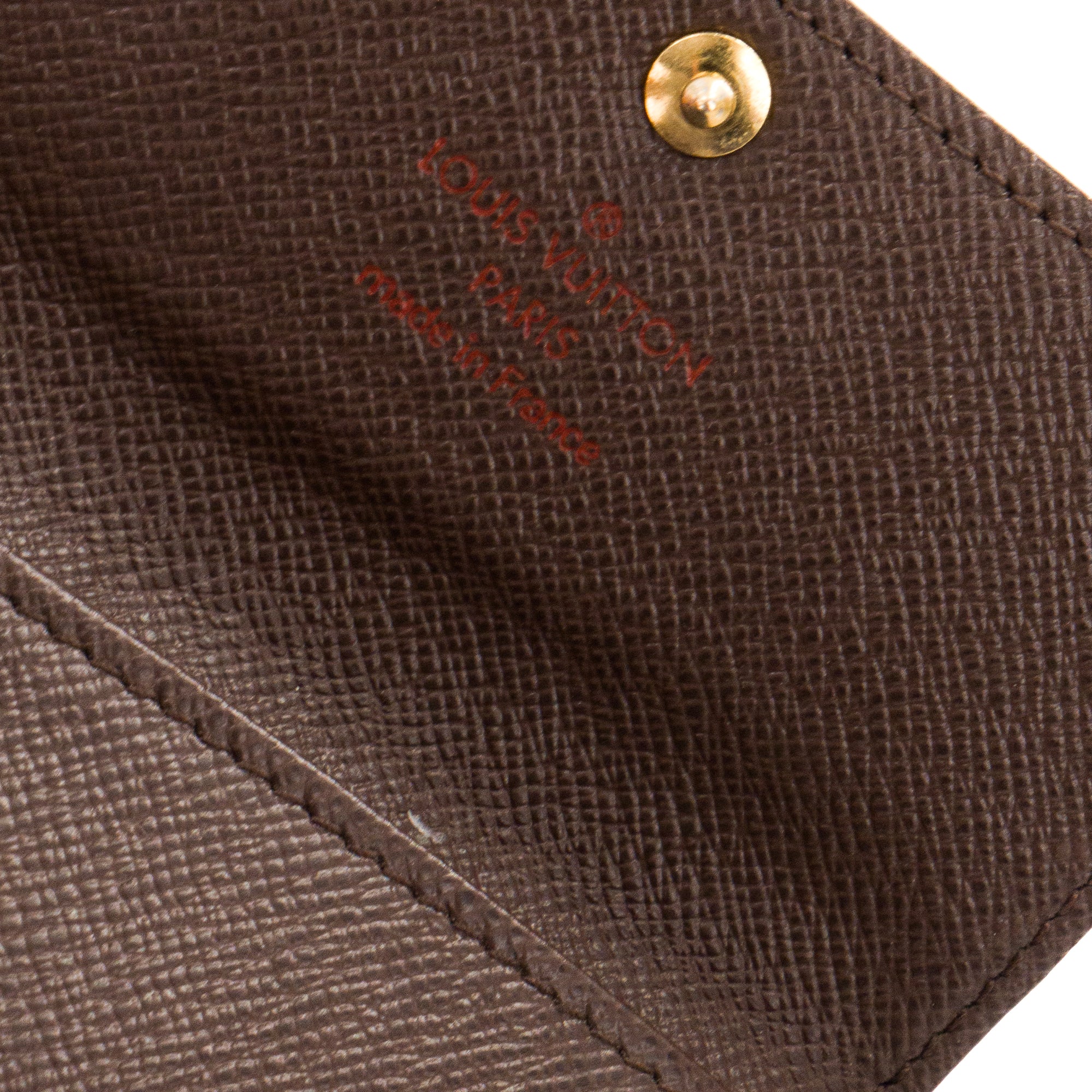 LOUIS VUITTON - Pochette 6 Clés Louis Vuitton en toile enduite damier ébène vintage