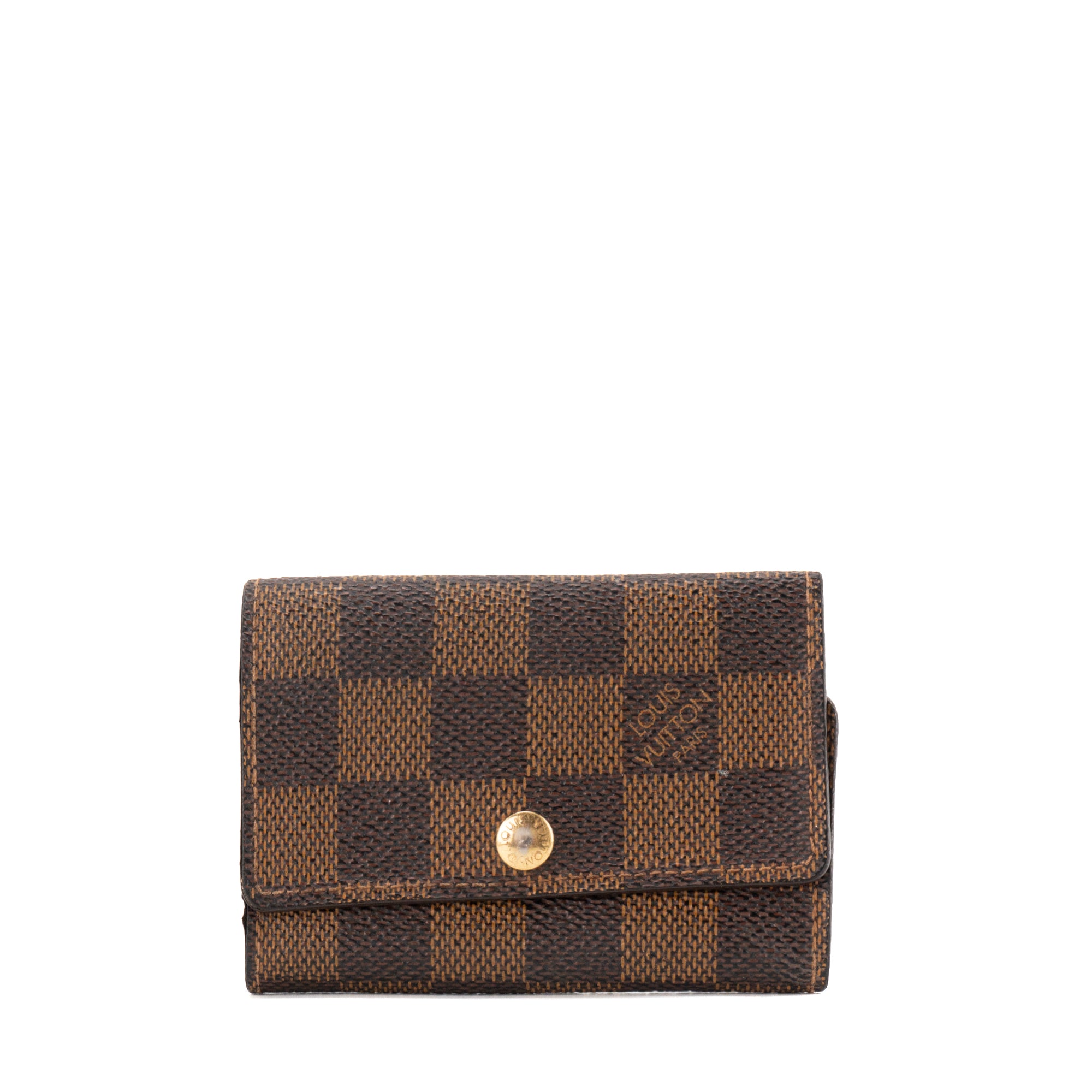 LOUIS VUITTON - Pochette 6 Clés Louis Vuitton en toile enduite damier ébène