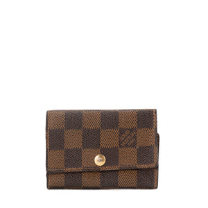 LOUIS VUITTON - Pochette 6 Clés Louis Vuitton en toile enduite damier ébène
