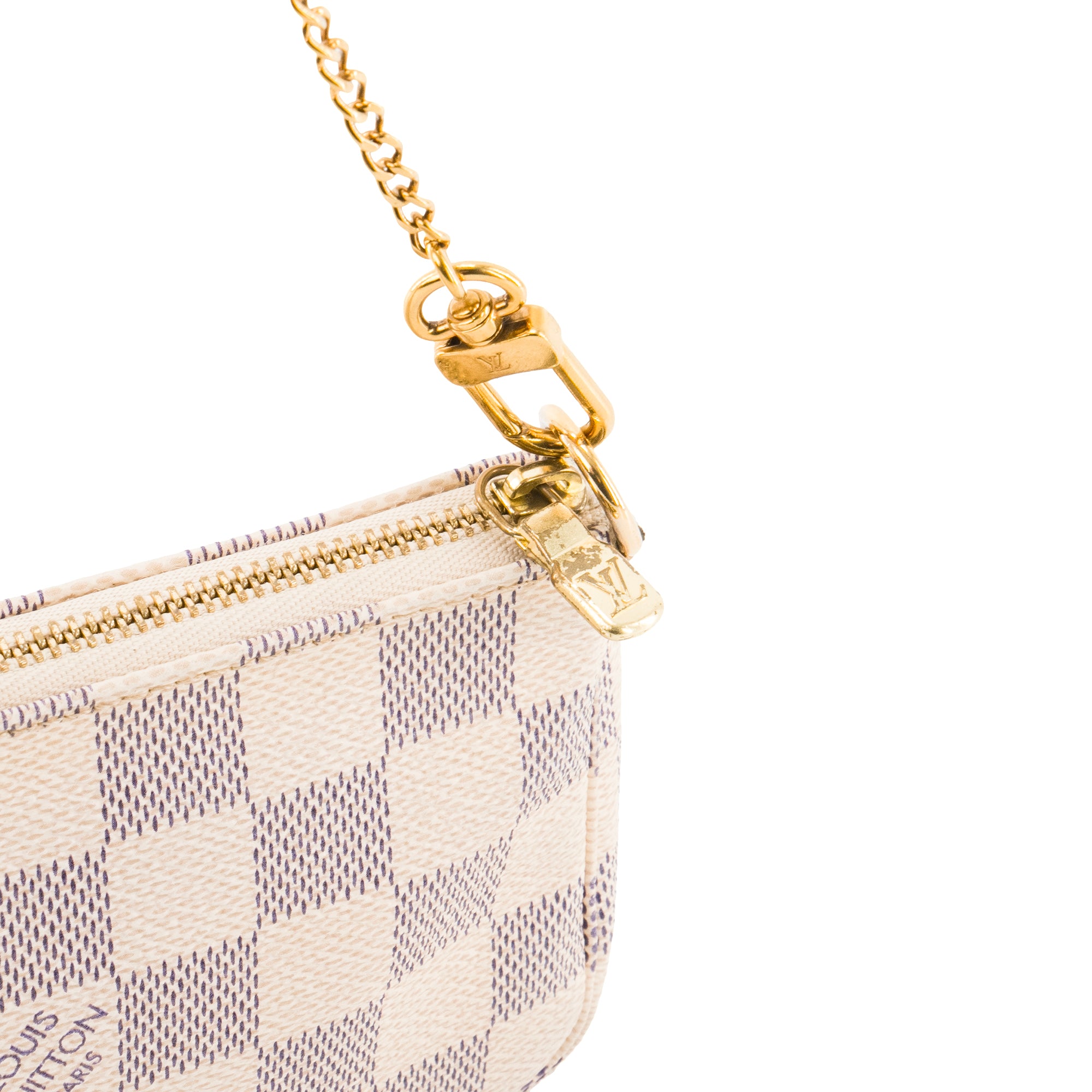 LOUIS VUITTON - Pochette Accessoires Mini Louis Vuitton en toile damier azur