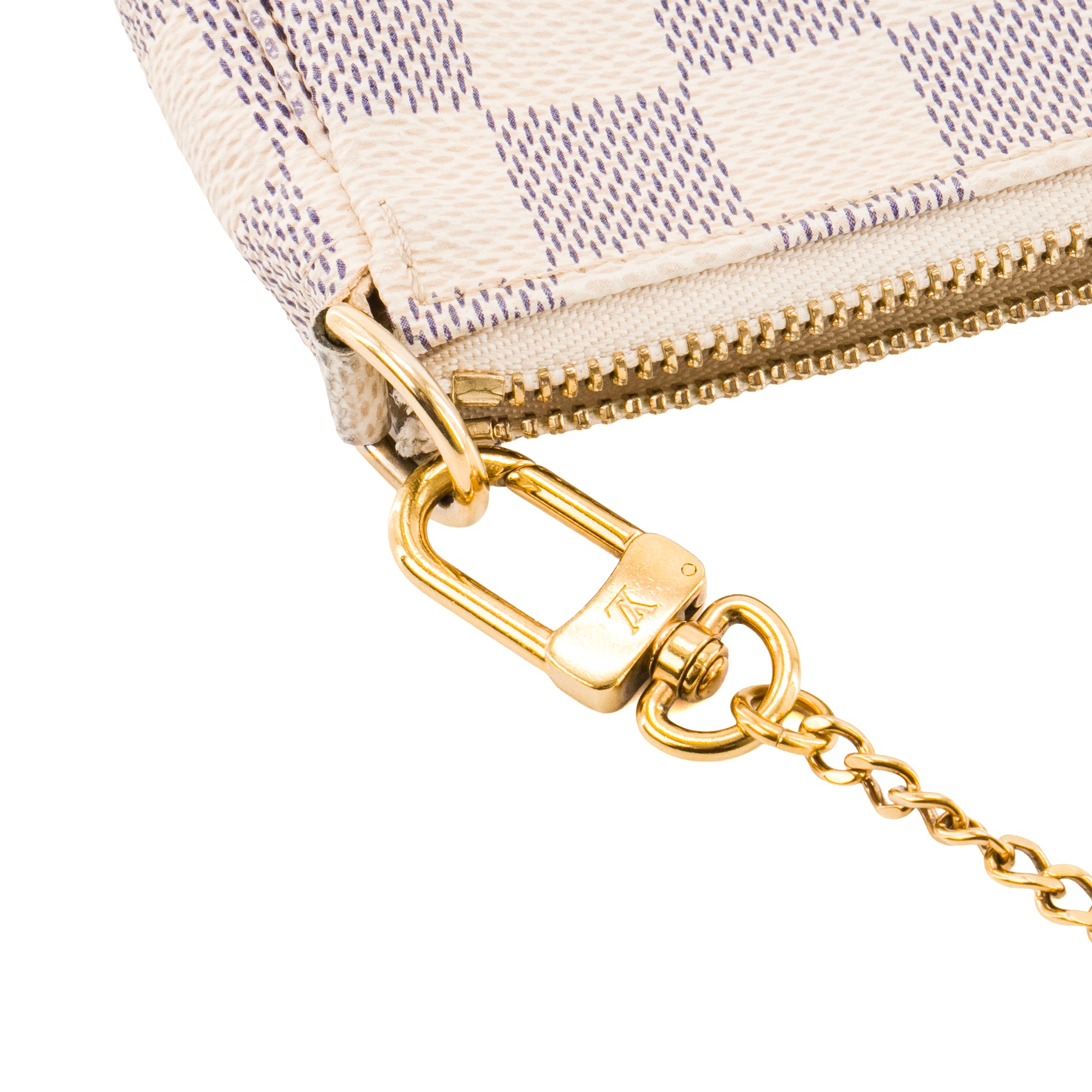 LOUIS VUITTON - Pochette Accessoires Mini Louis Vuitton en toile damier azur
