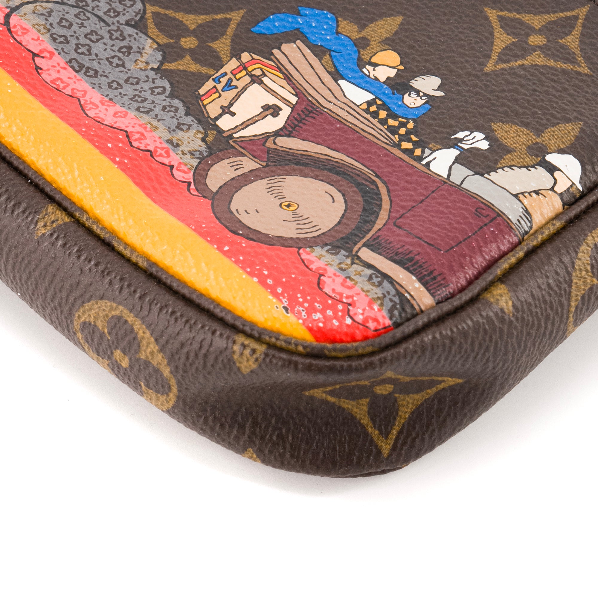 LOUIS VUITTON - Pochette Accessoires Mini Louis Vuitton en toile enduite monogrammée édition limitée