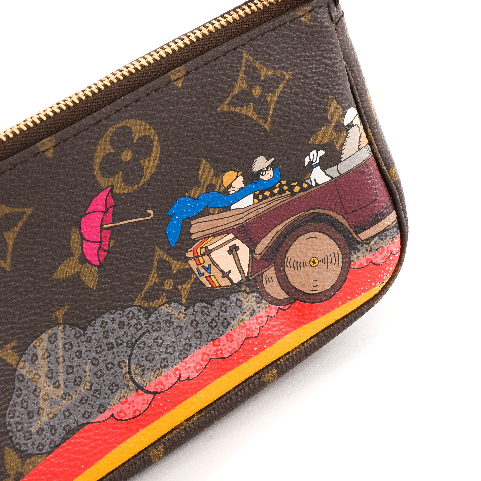 LOUIS VUITTON - Pochette Accessoires Mini Louis Vuitton en toile enduite monogrammée édition limitée
