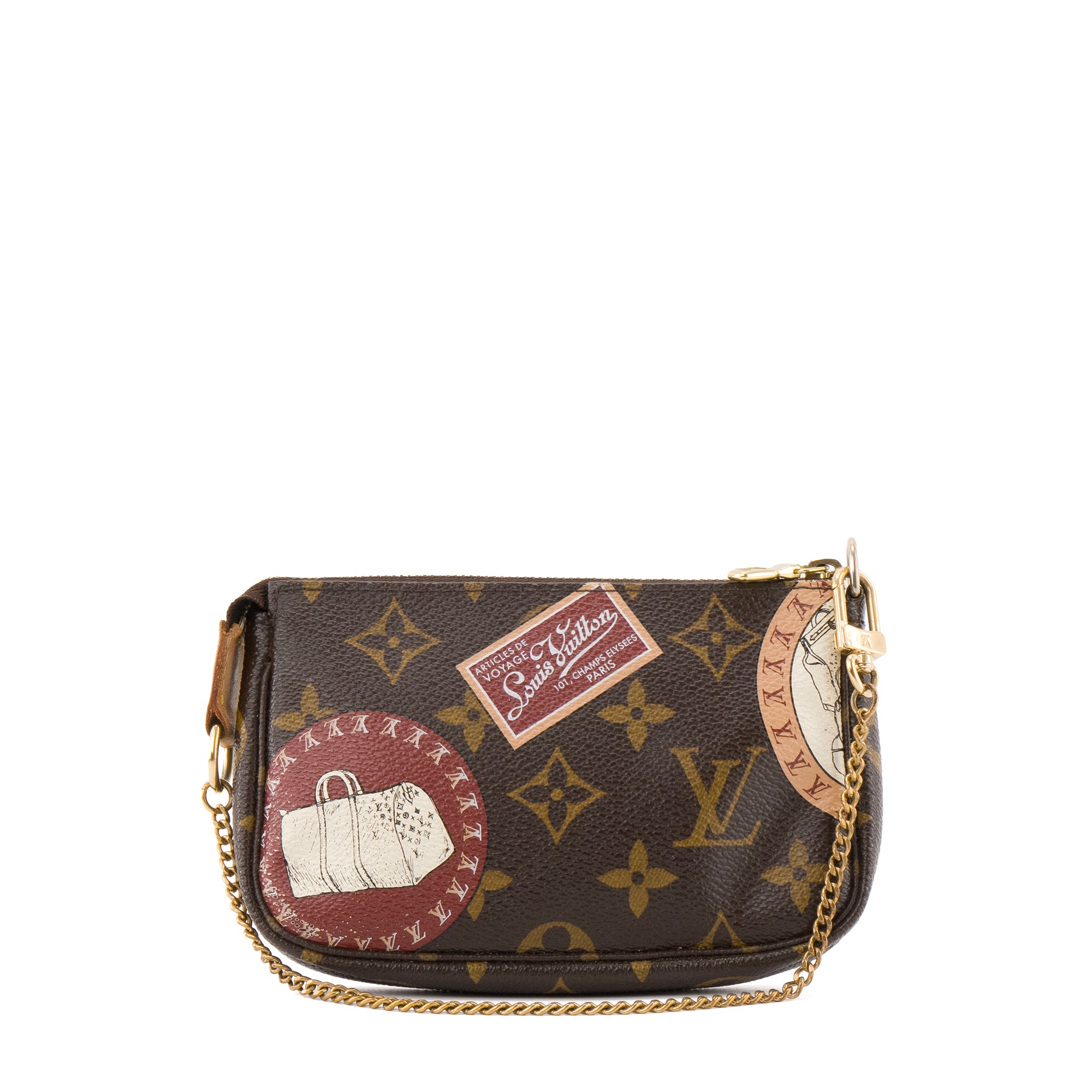 LOUIS VUITTON - Pochette Accessoire Mini Louis Vuitton en toile enduite monogrammée édition limitée