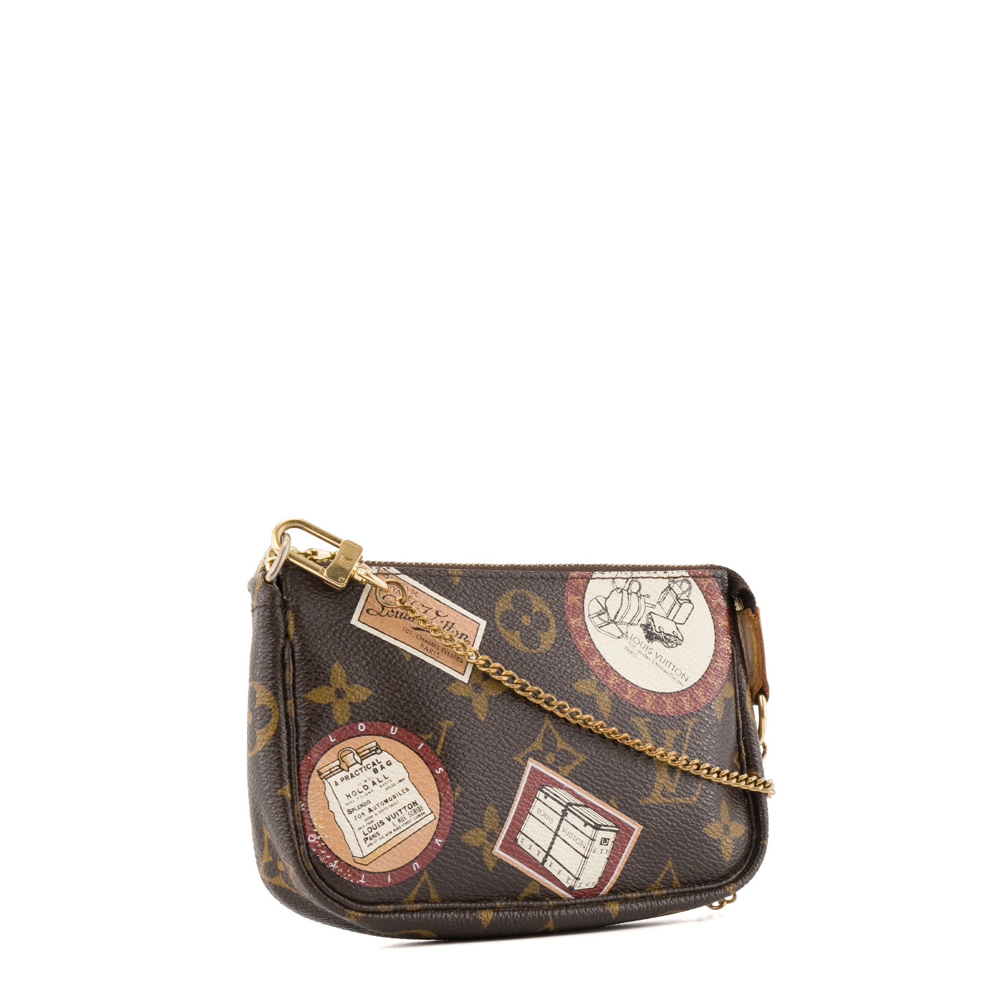 LOUIS VUITTON - Pochette Accessoire Mini Louis Vuitton en toile enduite monogrammée édition limitée