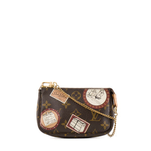 LOUIS VUITTON - Pochette Accessoire Mini Louis Vuitton en toile enduite monogrammée édition limitée