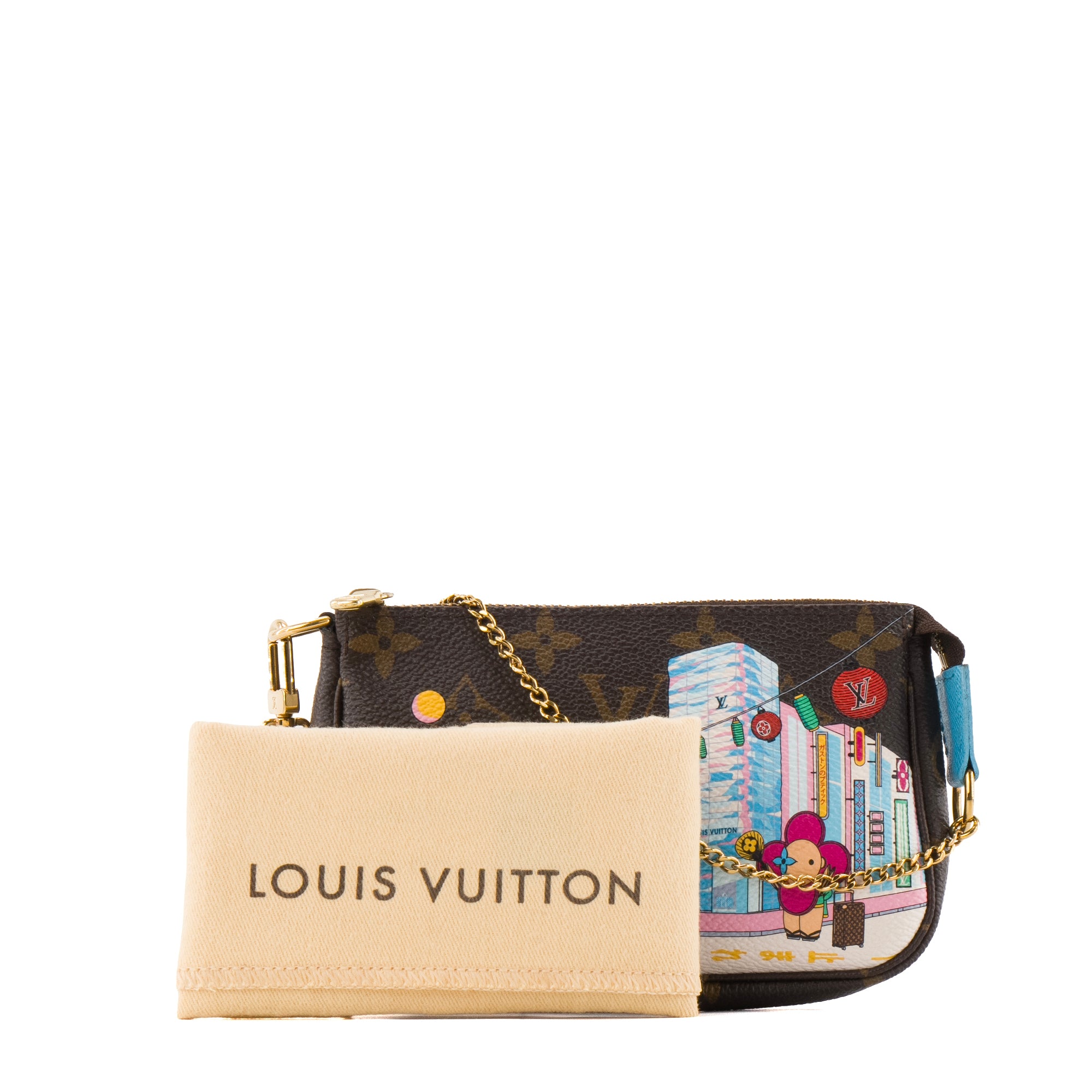 LOUIS VUITTON - Pochette Accessoire mini Louis Vuitton en toile enduite monogrammée édition limitée