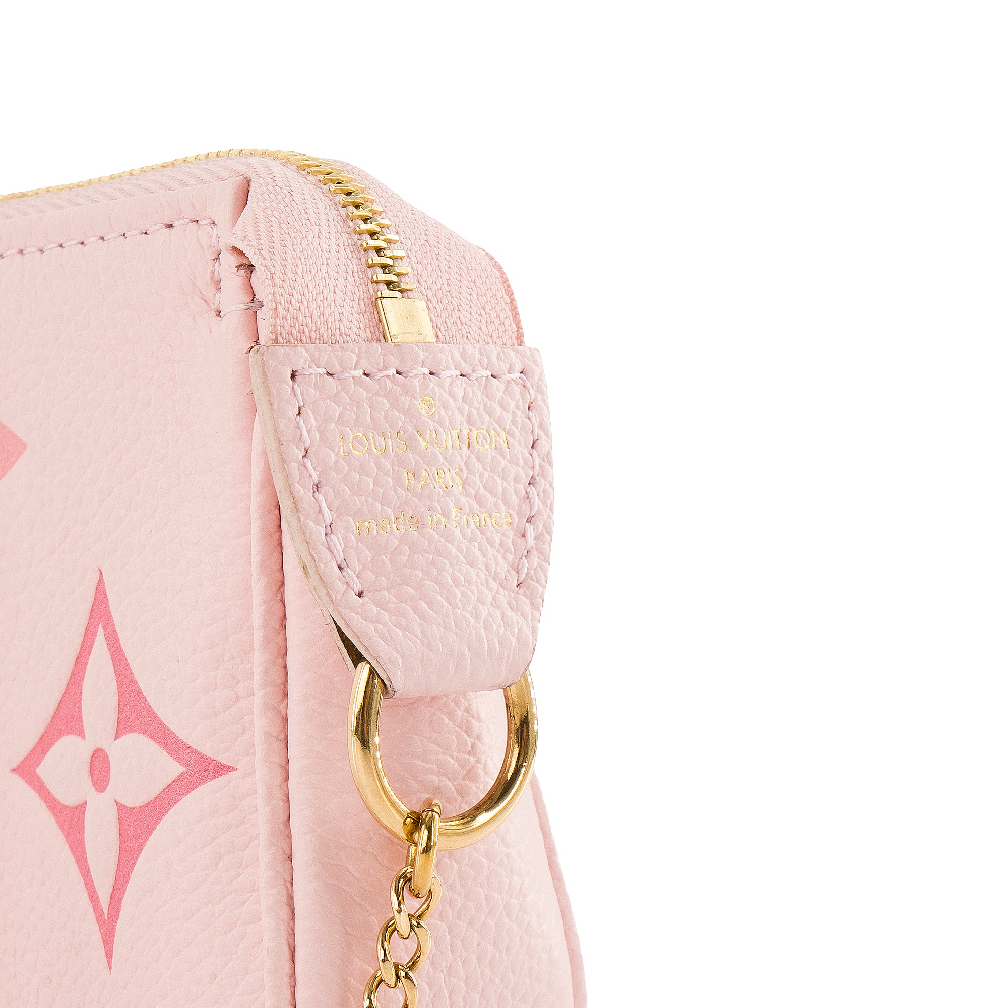 LOUIS VUITTON - Pochette Accessoire Mini Rosebud Louis Vuitton en cuir empreinte rose édition limitée