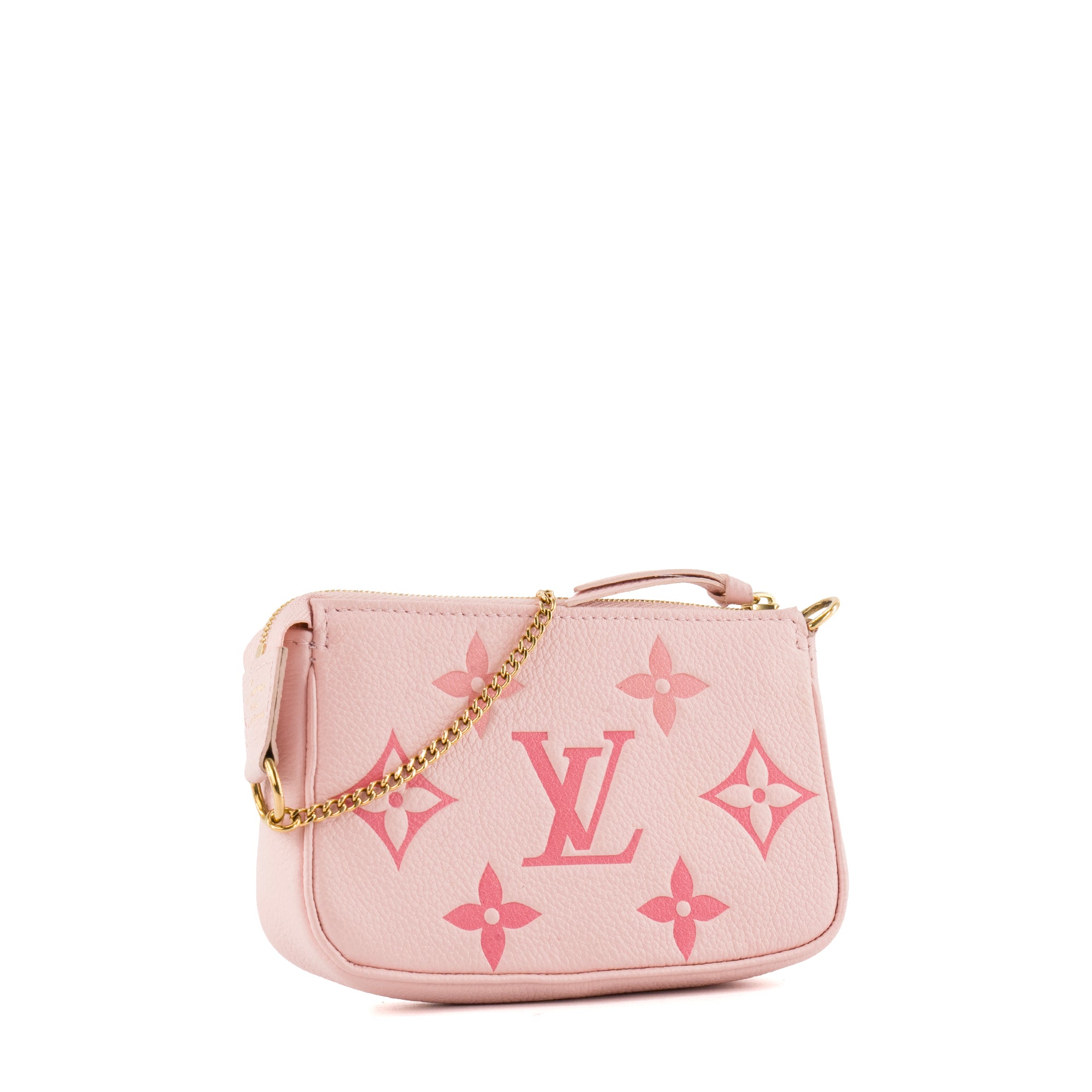 LOUIS VUITTON - Pochette Accessoire Mini Rosebud Louis Vuitton en cuir empreinte rose édition limitée