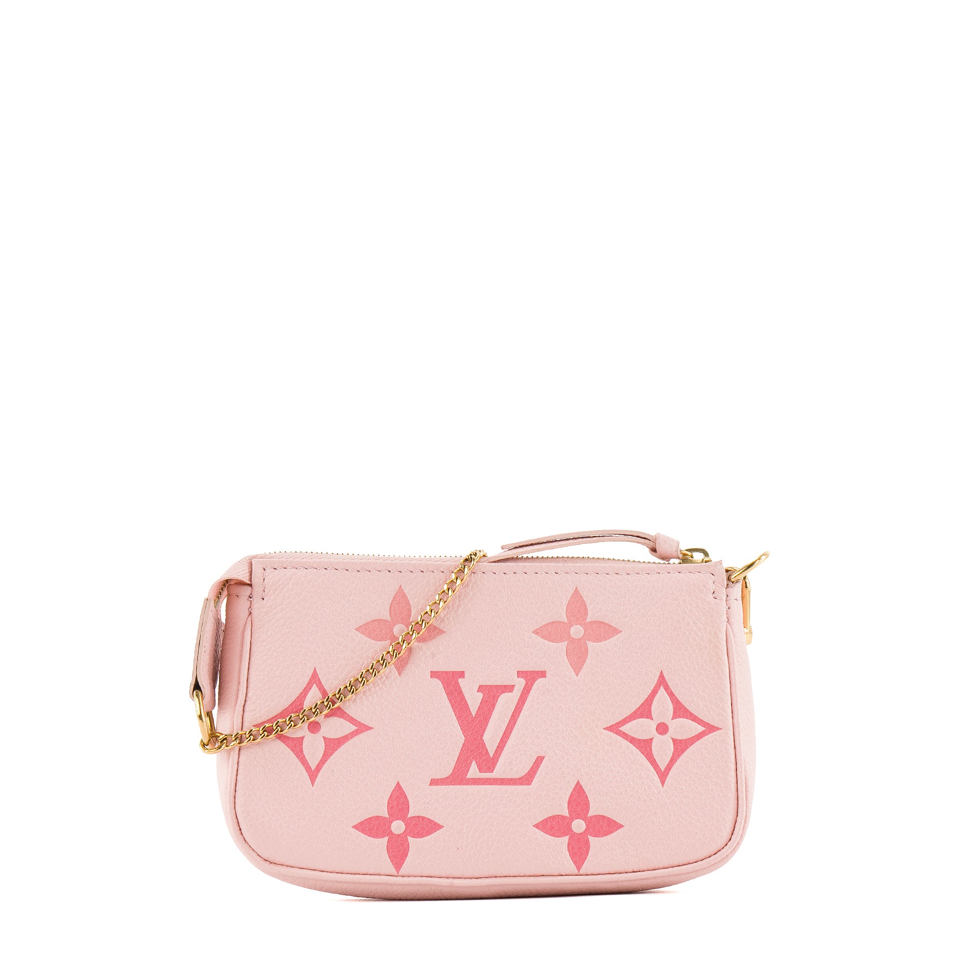 LOUIS VUITTON - Pochette Accessoire Mini Rosebud Louis Vuitton en cuir empreinte rose édition limitée