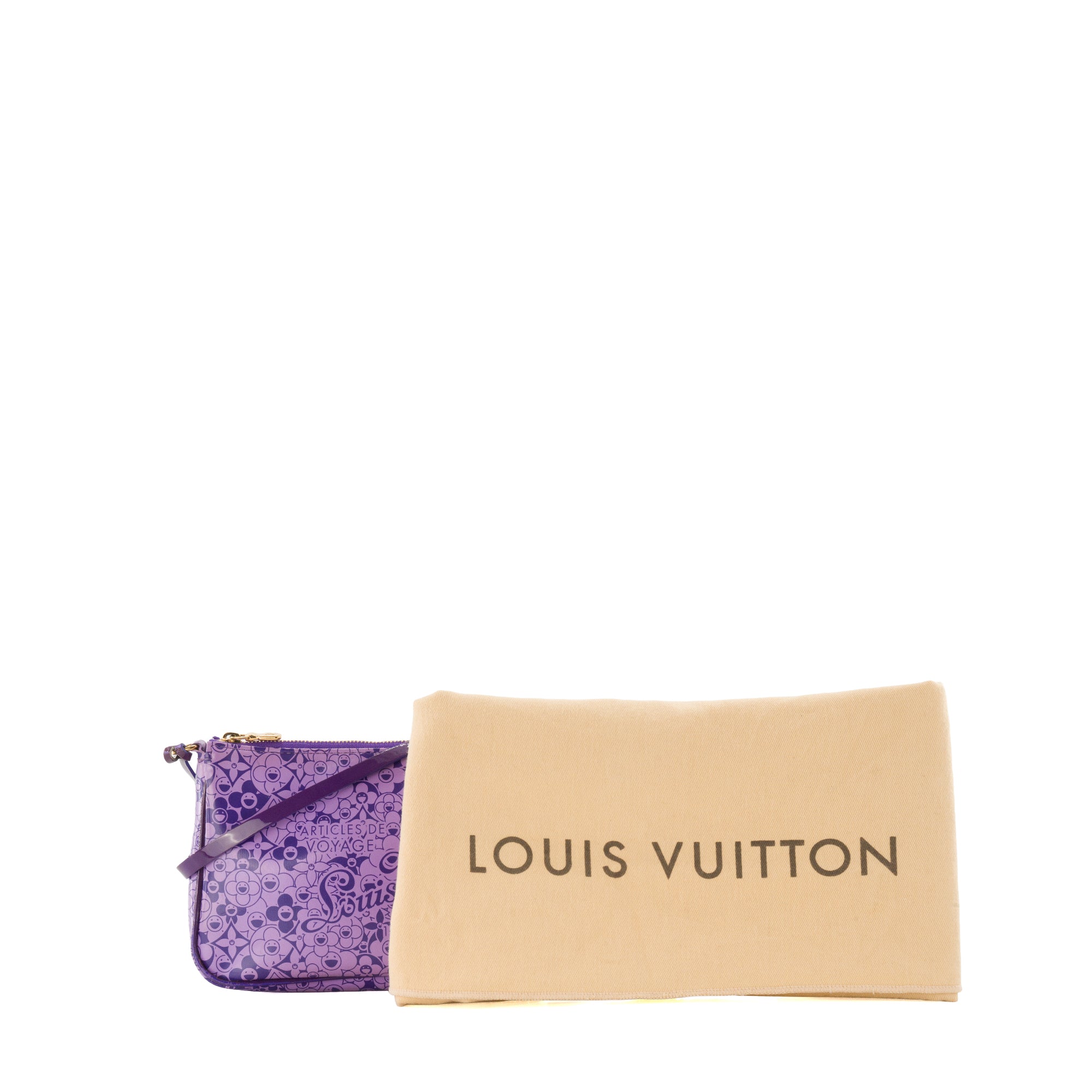 LOUIS VUITTON - Pochette Accessoires Cosmic Blossom Louis Vuitton en cuir verni violet édition limitée