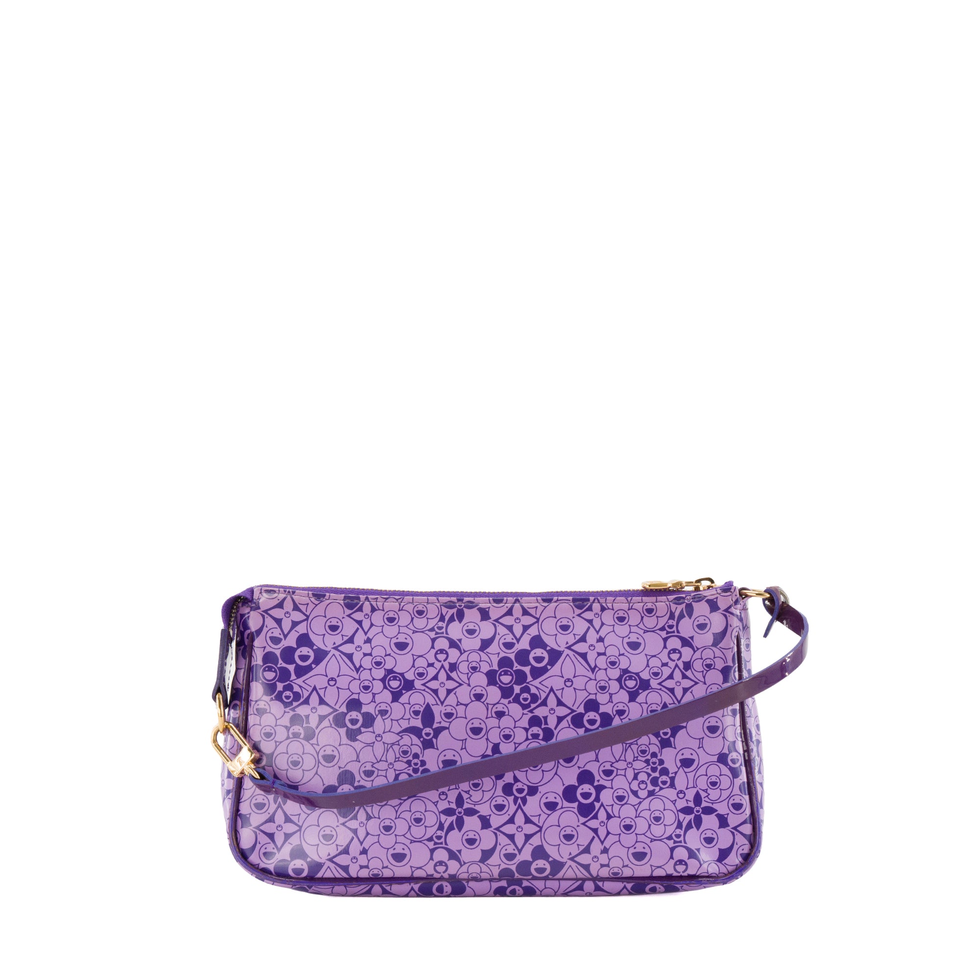 LOUIS VUITTON - Pochette Accessoires Cosmic Blossom Louis Vuitton en cuir verni violet édition limitée