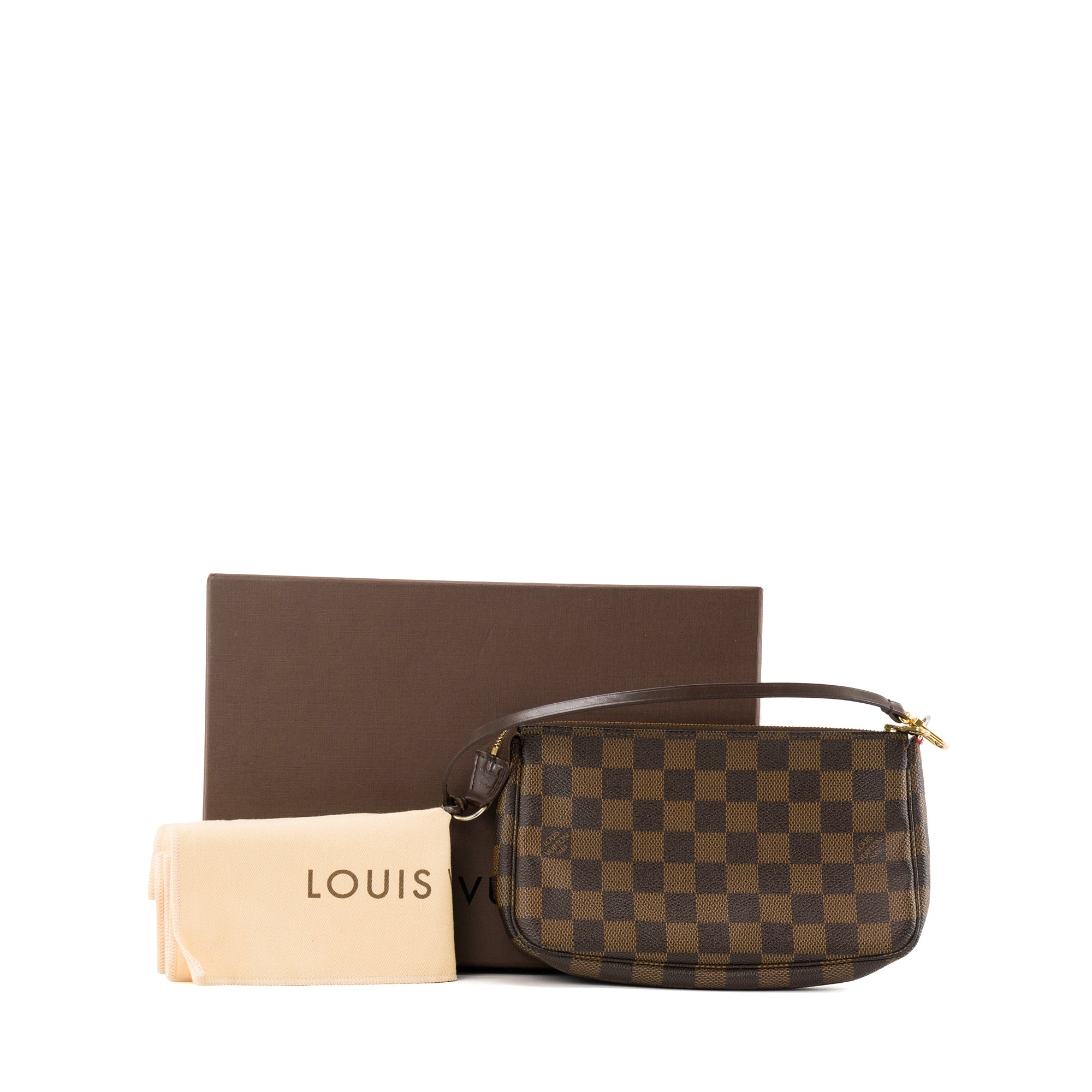 LOUIS VUITTON - Pochette Accessoires Louis Vuitton en toile enduite damier ébène