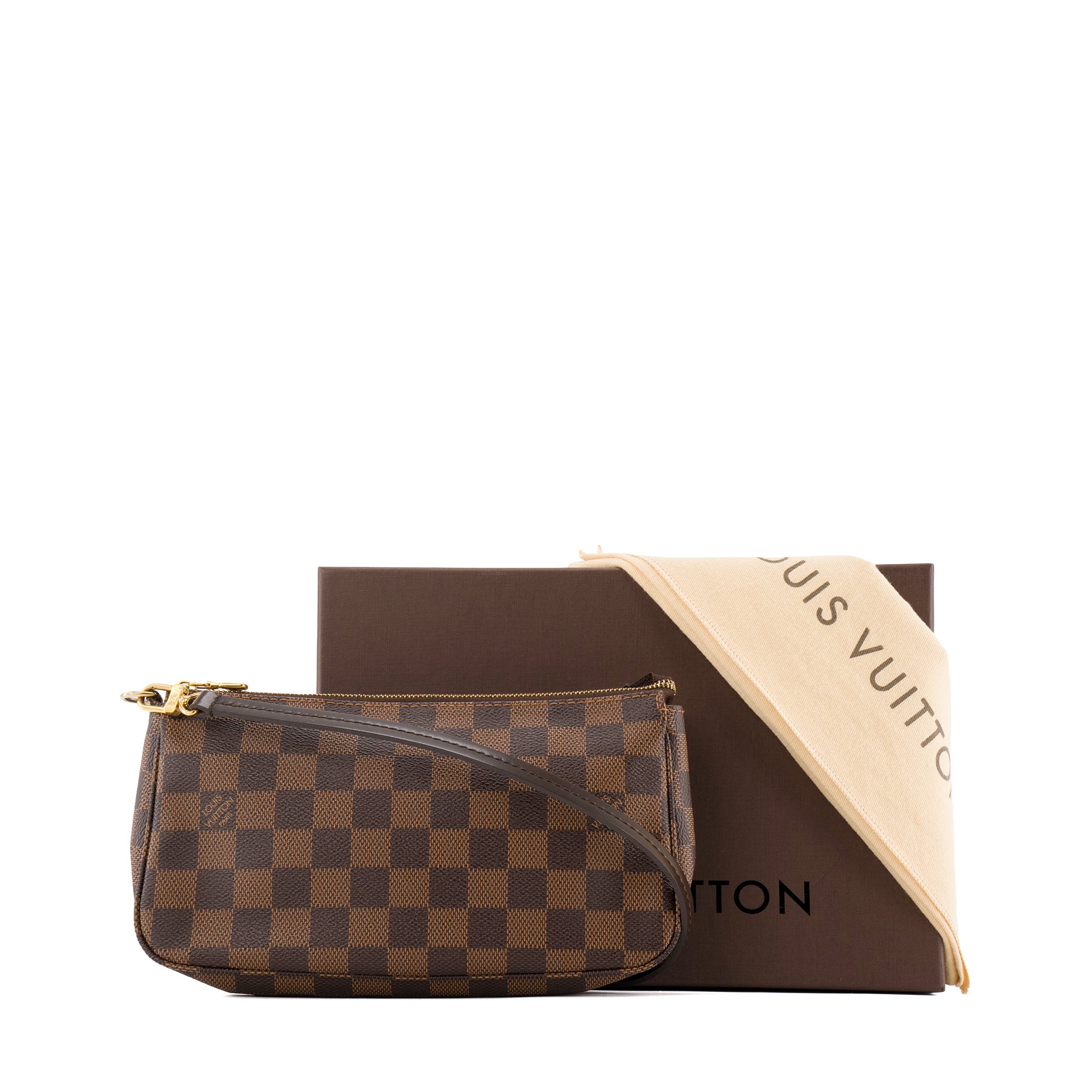 LOUIS VUITTON - Pochette Accessoires NM Louis Vuitton en toile enduite damier ébène