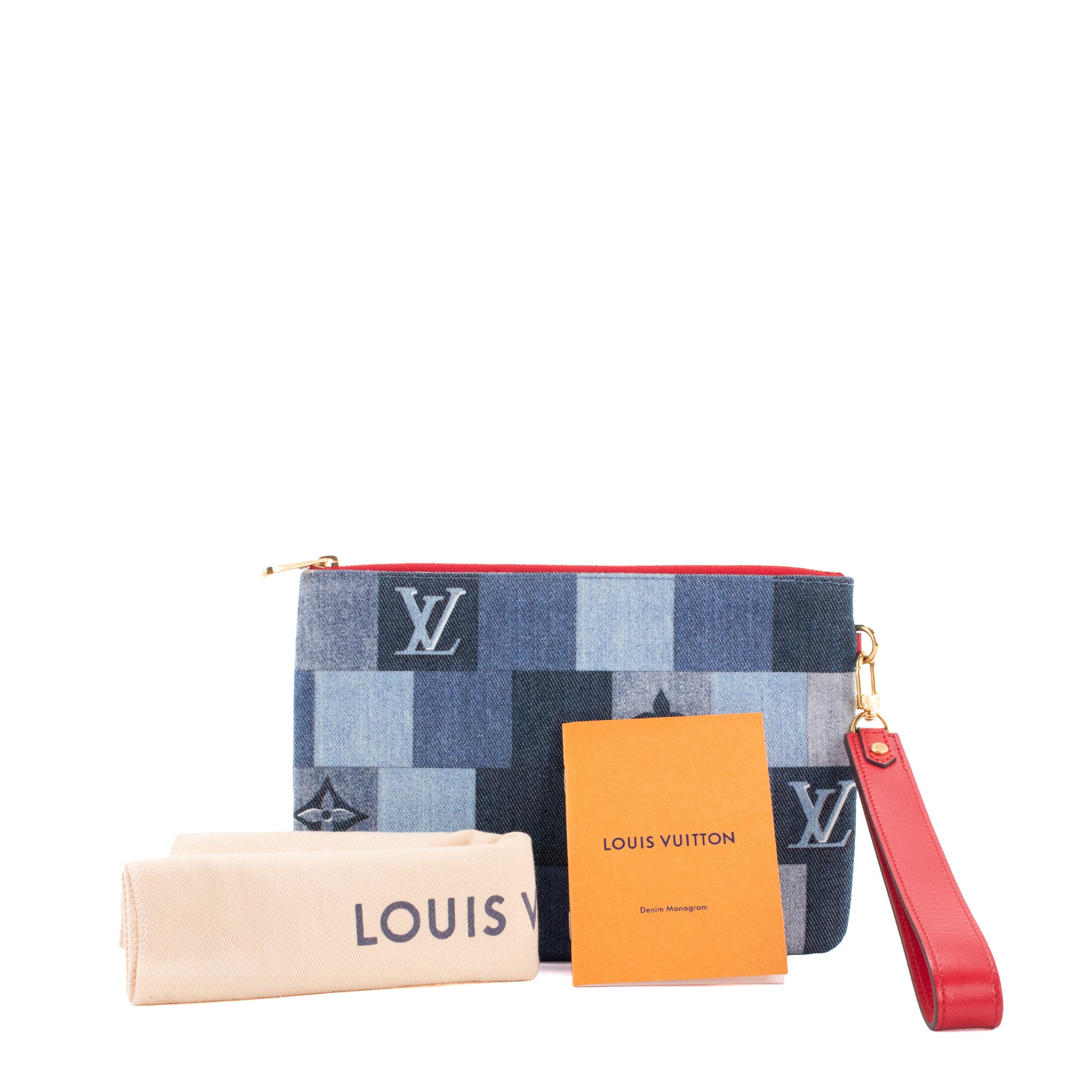 LOUIS VUITTON - Pochette City Louis Vuitton en denim patchwork